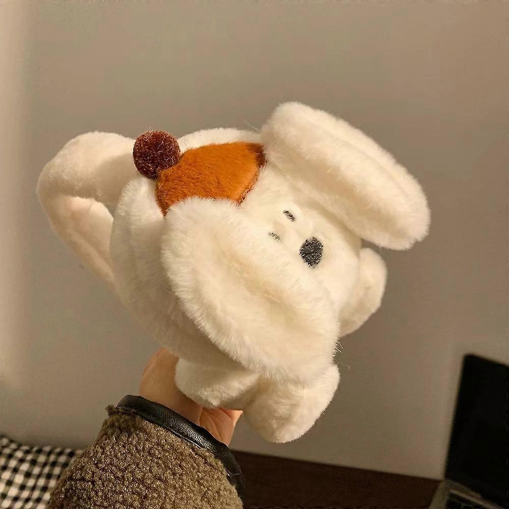 Cache-oreilles en forme de chiot de dessin anim�� mignon, coupe-vent d'hiver en peluche pour femme et fille, accessoires pour v��tements chaud