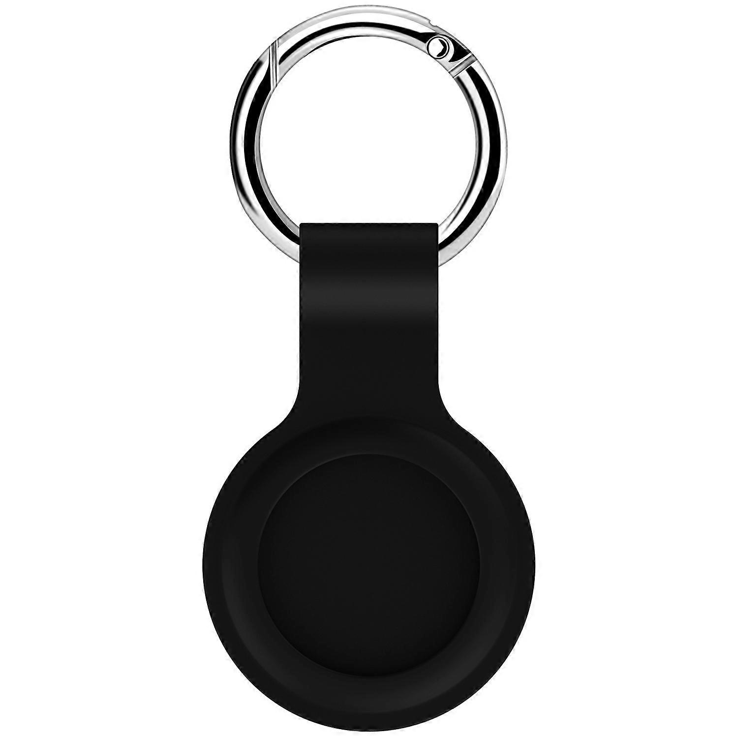 Protective Cover Location Tracker Silicone Case with Buckle for AirTags Tracker, Black