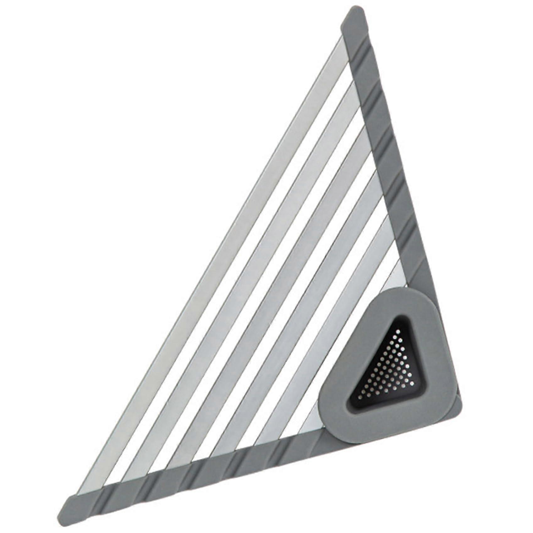 Foldable Over the Sink Corner Dish Drying Rack with Non Slip Base, Heavy Duty Kitchen Organizer