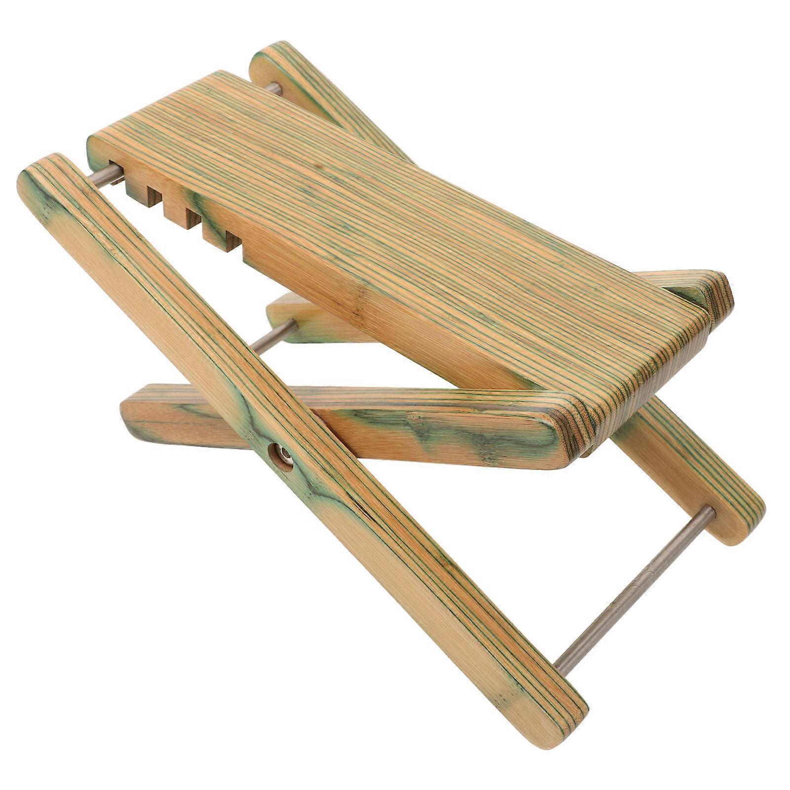 Adjustable Wooden Guitar Footstool Foldable Foot Rest for Classical Playing