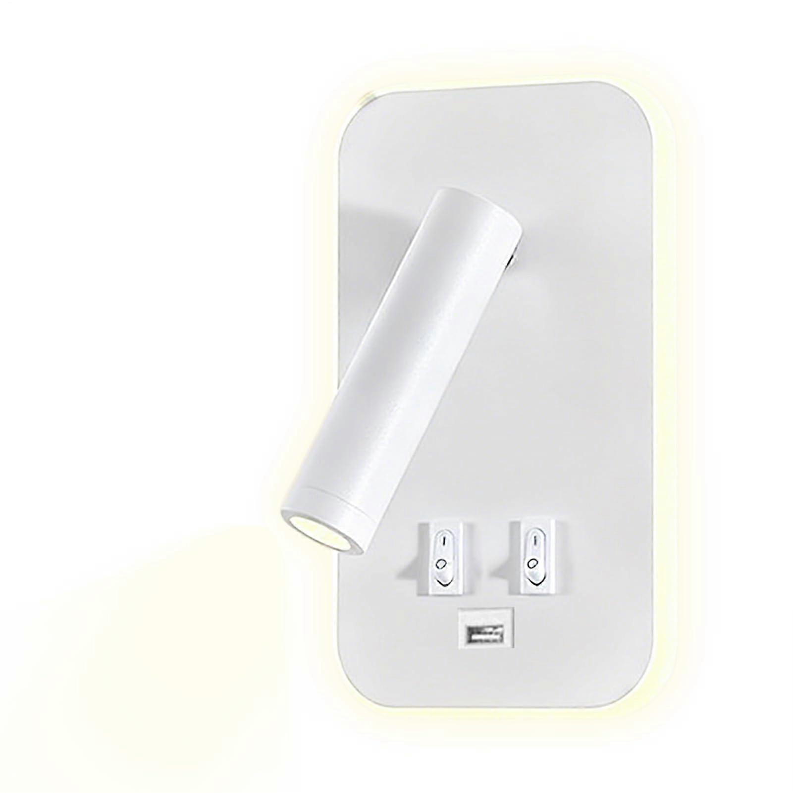Bedside Reading Lamp with USB Mount, Adjustable LED Wall Sconce, Soft Warm Glow for Night Reading