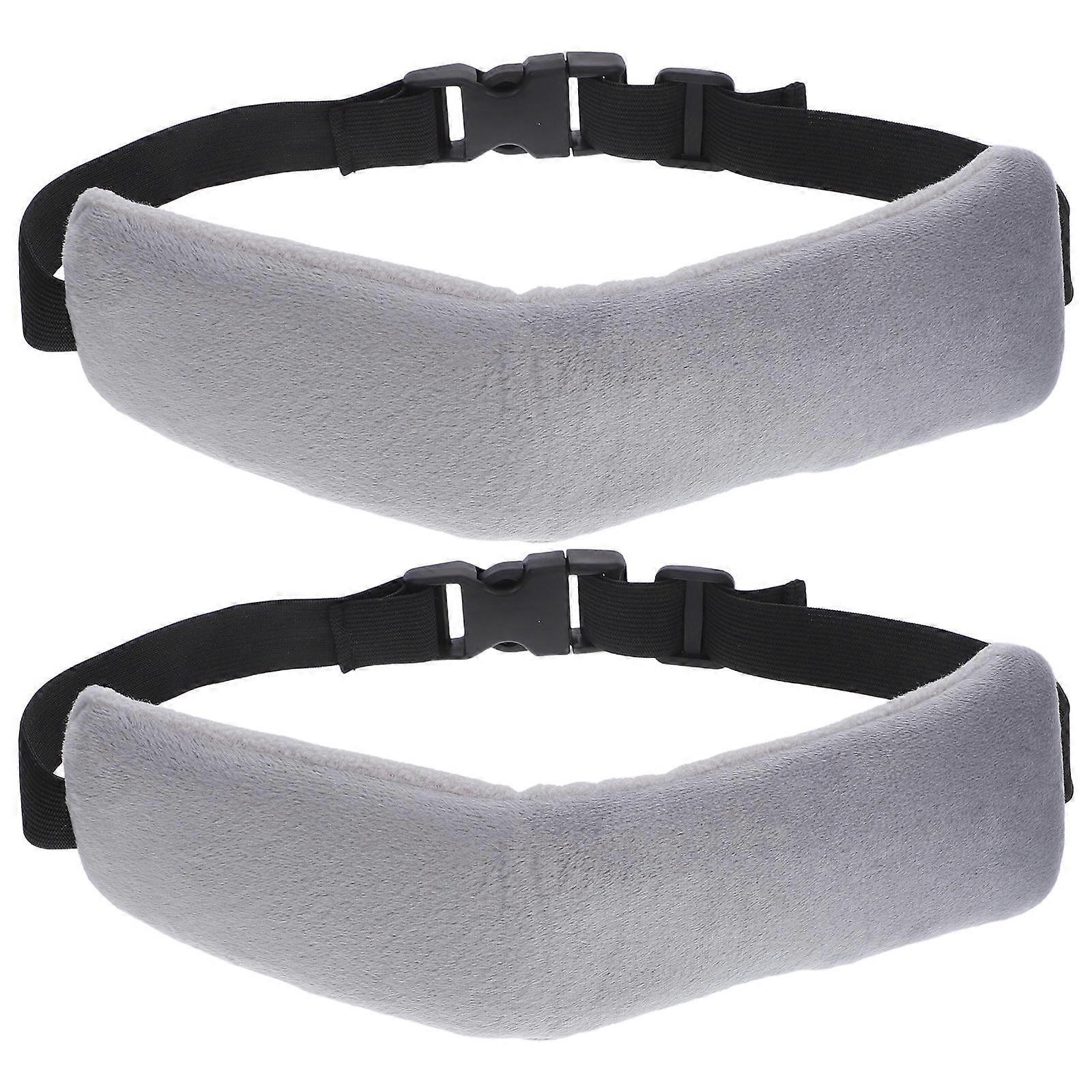 Airplane Headrest Strap Travel Head Support for Sleeping 2Pcs Soft Material