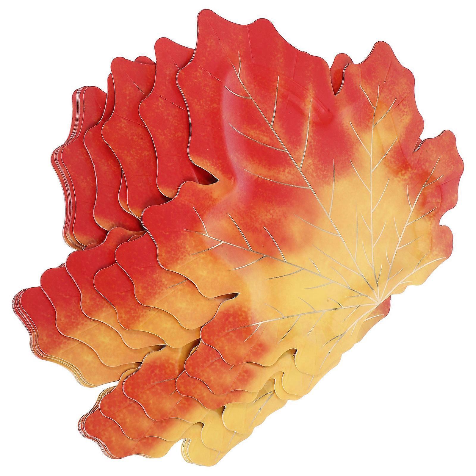 Thanksgiving Maple Leaf Paper Plates for Party Use 20Pcs Fall Dinner Plates