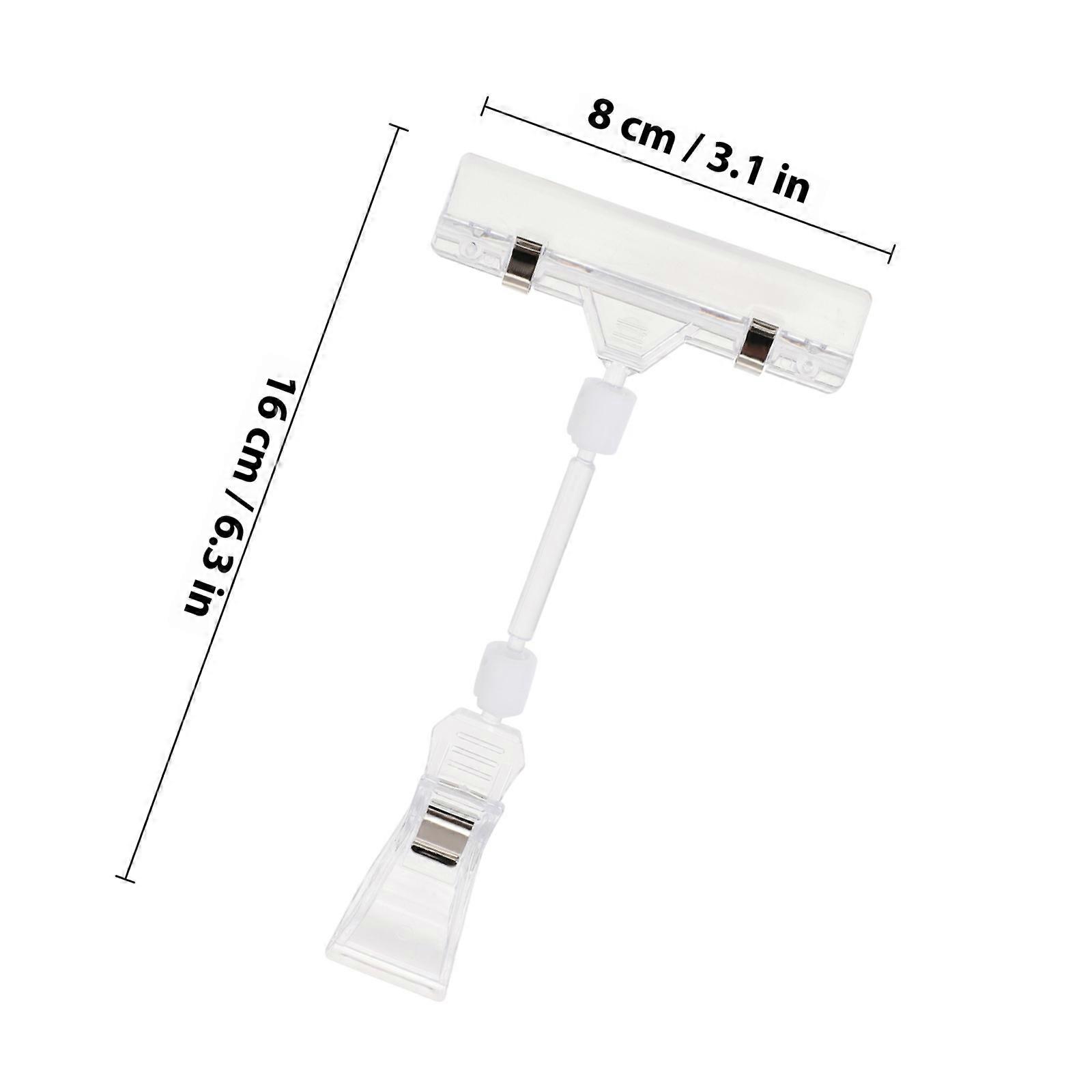Rotatable Sign Holder Clip for Shop Use with 25Pcs Double Display Clips