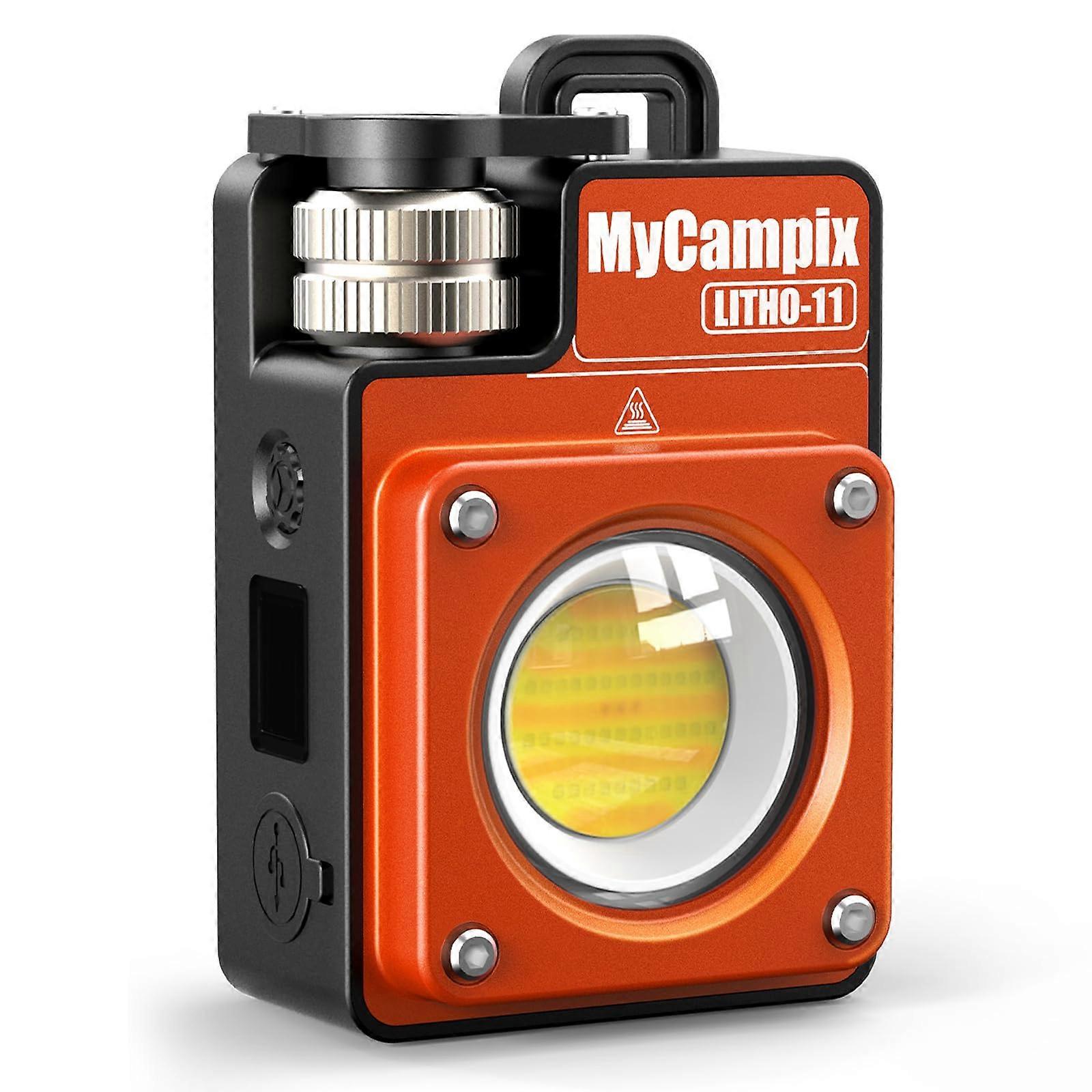 Camping Lantern 3500LM Waterproof LED Flashlight, Rechargeable Dual Mode Light with LCD Display, TypeC Charging, Magnetic Base, Orange