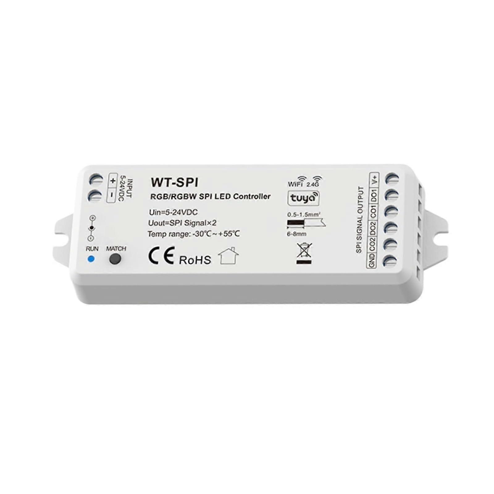 WiFi  RF RGB/RGBW SPI LED Controller DC524V WS2811 WS2812B SK6812 Compatible RF27Keys Remote Wtspi Controller