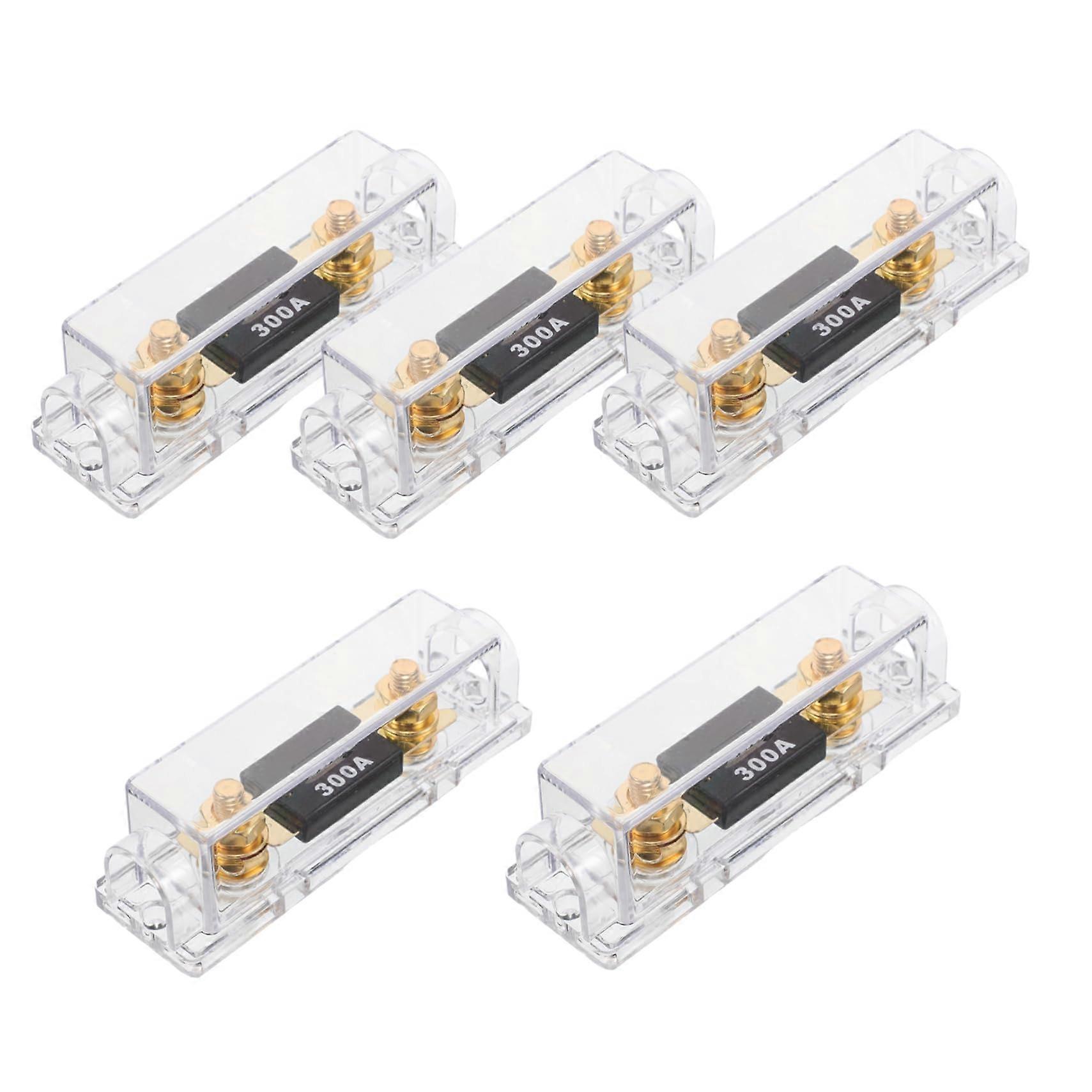 5pcs Fuse Box Set for RV Truck Boat, Compact Automotive Fuse Holder for Quick Replacement