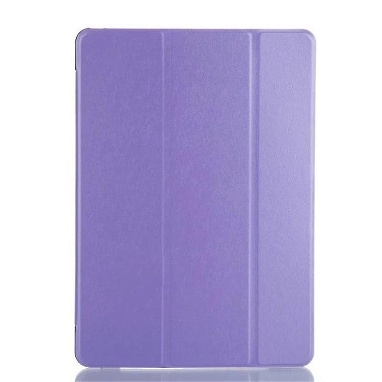 Stylish Case For Ipad 10-10.9 Purple Smart Silk Texture Tri-fold Leather