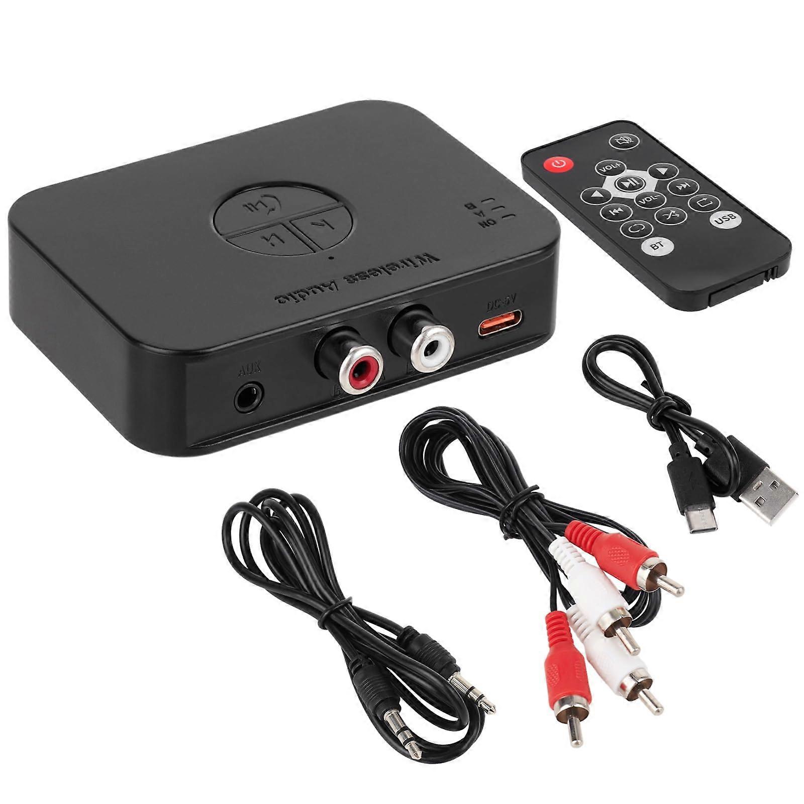 Bluetooth 5.4 Audio Receiver with RCA and 3.5mm, NFC, Dual Pairing for Home and Car Stereo