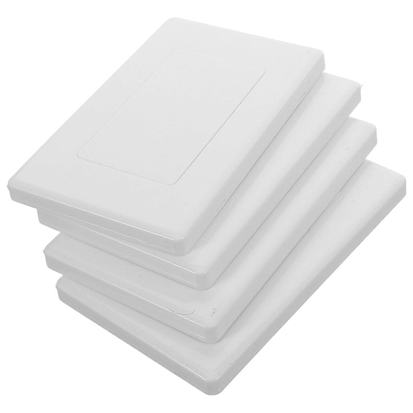 Wall Plate Cover Plastic Electrical Box Cover for 4Pcs White Junction