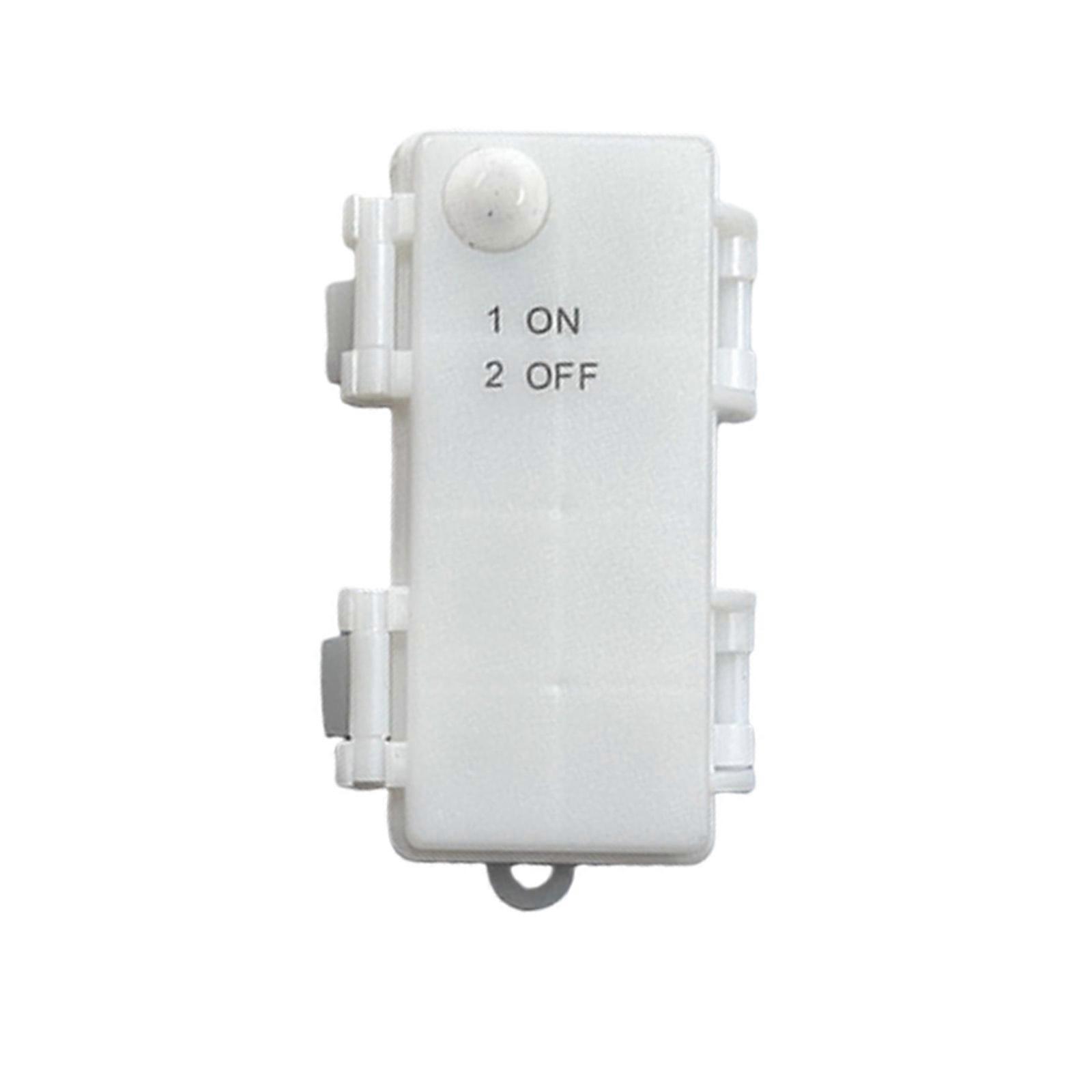 Secure Holding Plastic Battery Holder Waterproof for 2 2A Batteries Case Featuring Timer Switching Dustproof Protections  White