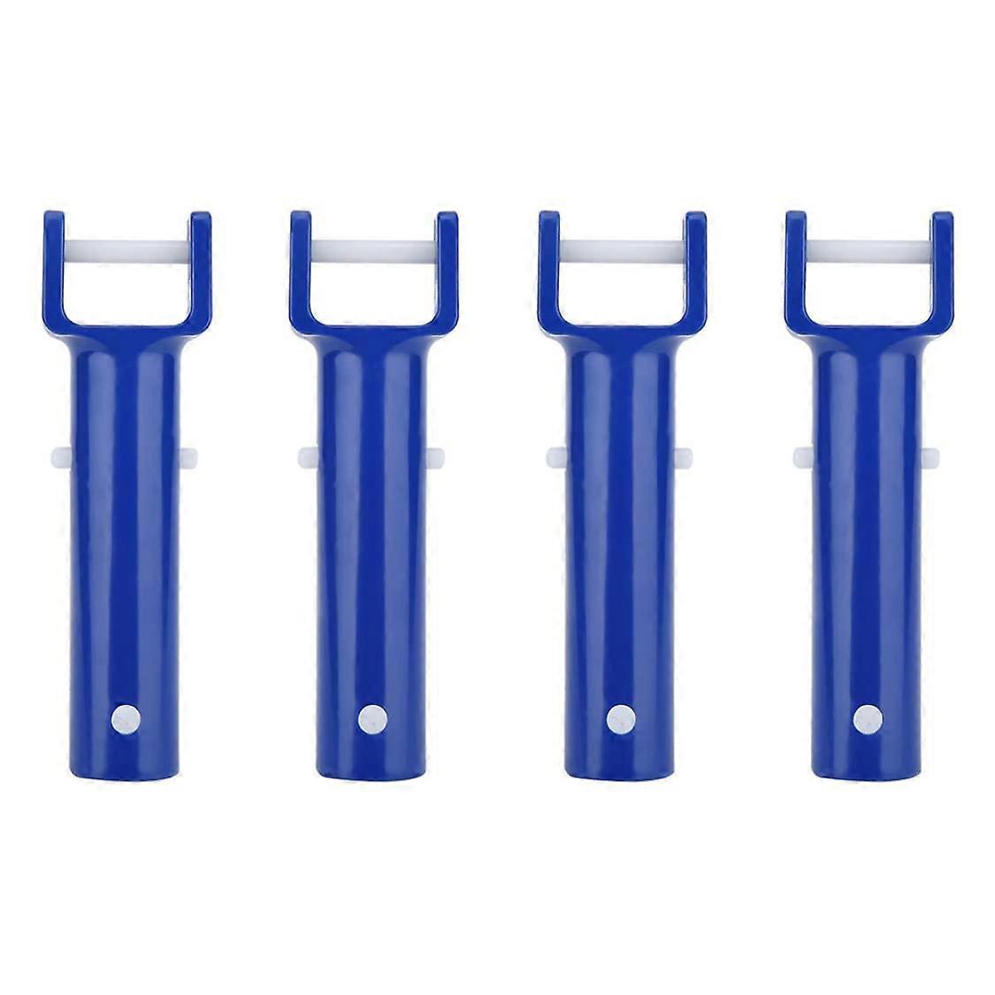 Pool Vacuum Head Handle V Clip Replacement Accessory for Swimming Pool Telescopic Pole 4PCS Blue