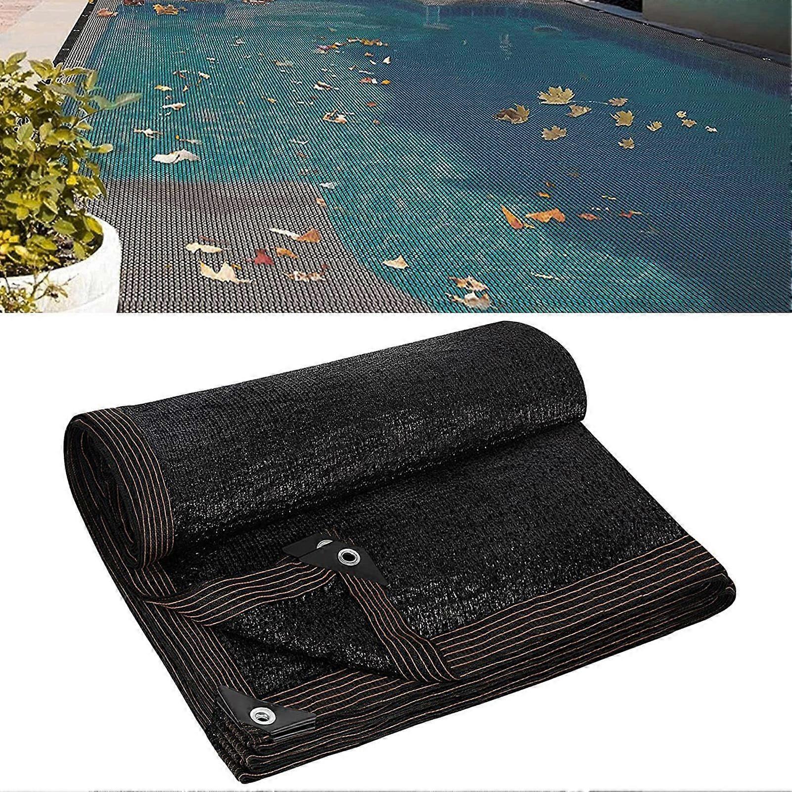Pool Leaf Cover with Fine Mesh Block, TearResistant Net for Rectangular Inground Swimming Pools 5x10m