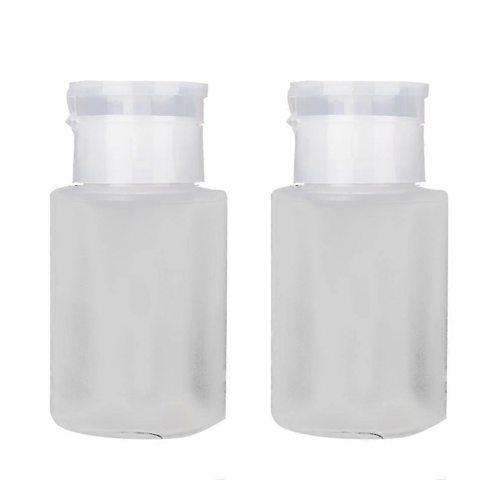 Manicure Remover Bottle Press Pump for Storage 4Pcs White Containers