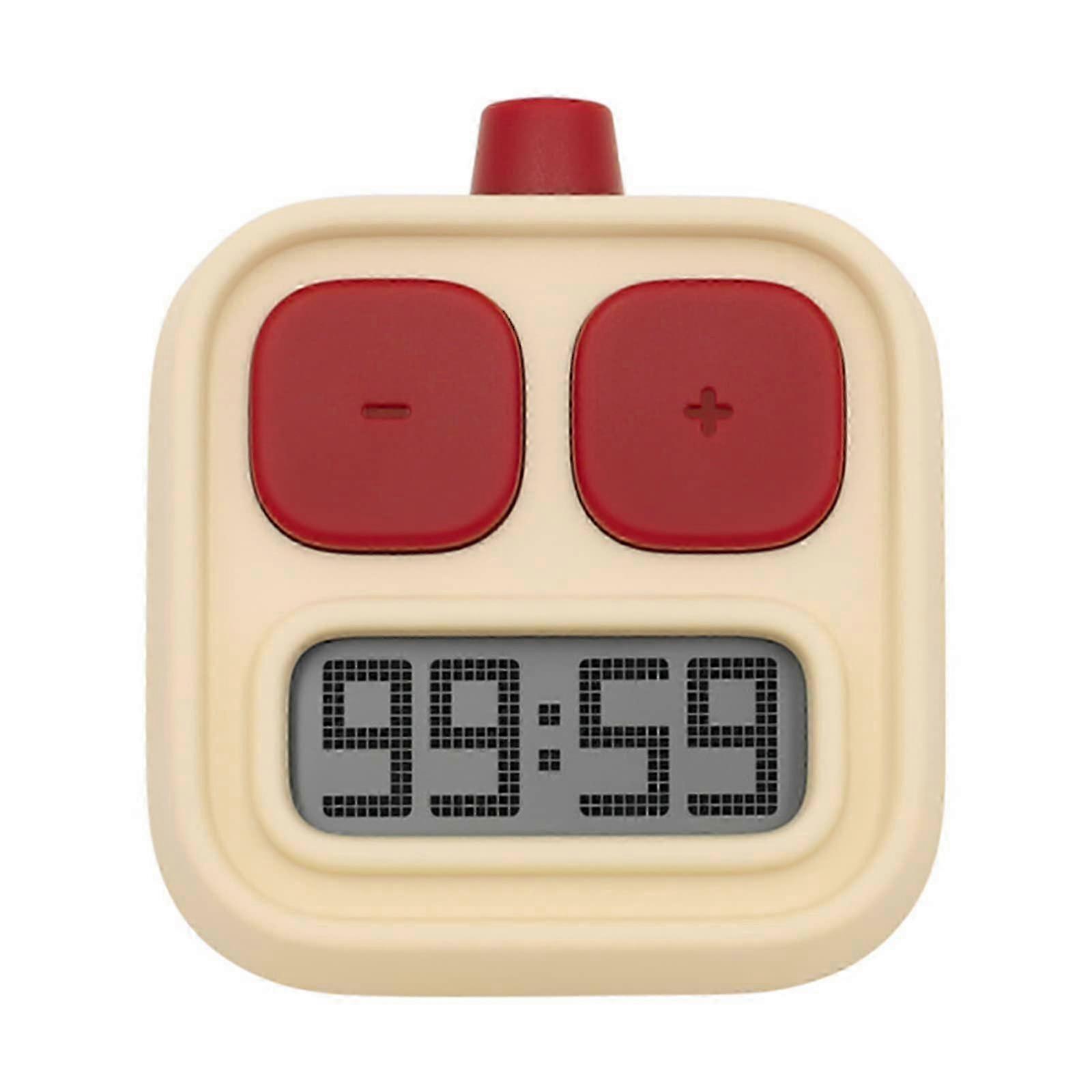 Kitchen Timer Fun Robot Countdown Timer Alarm Clock Cream Yellow 2025