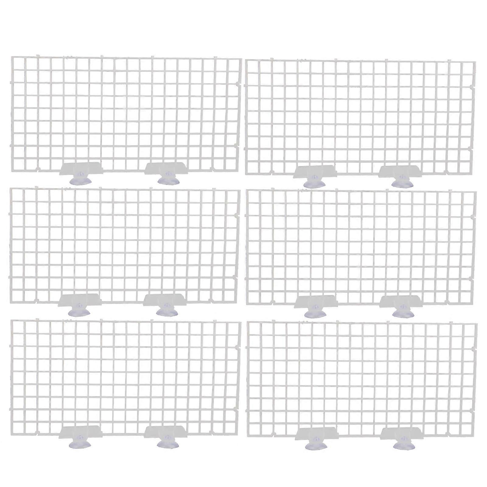 Aquarium Isolation Board Fish Breeding Divider for 4Sets White