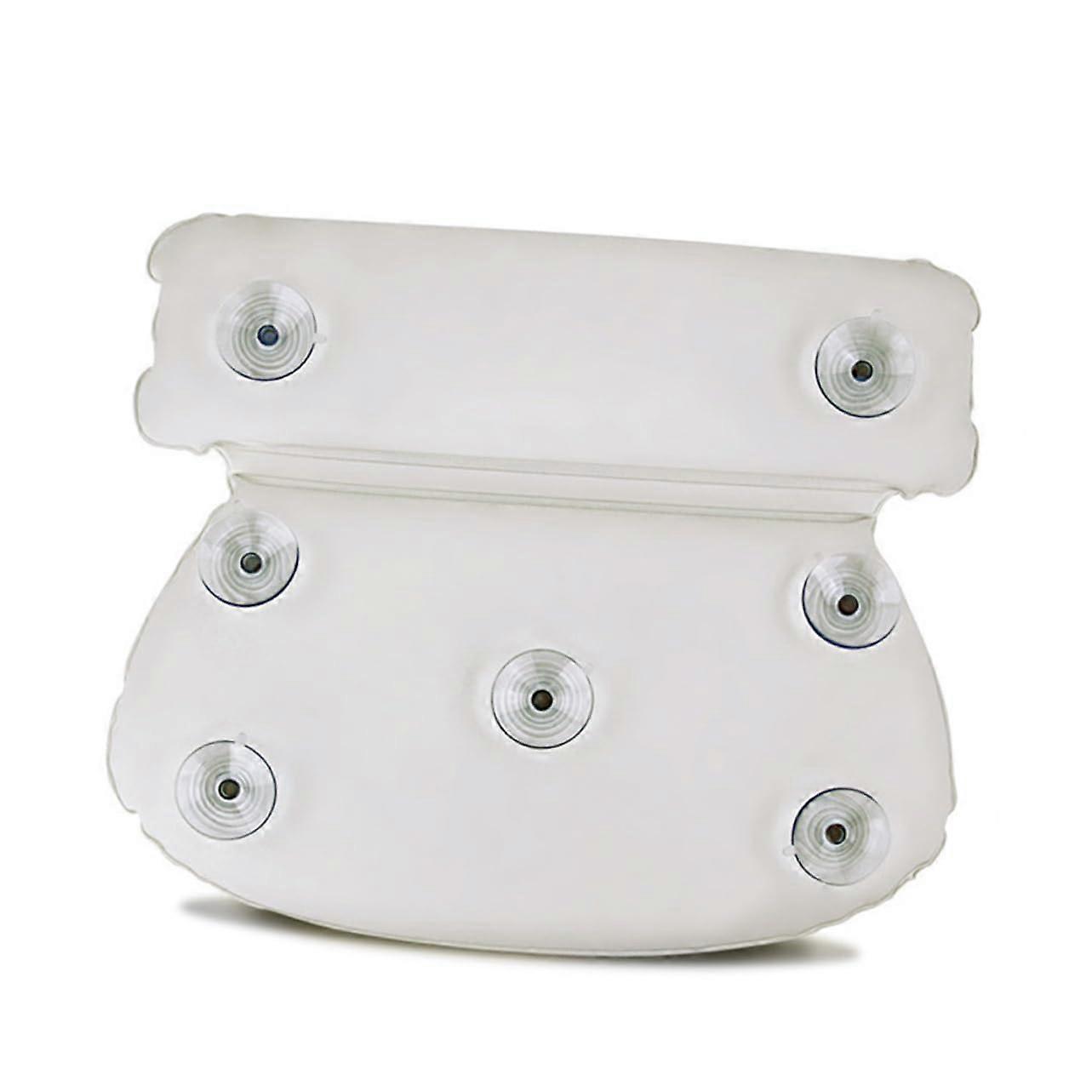 Bath Pillow with ExtraLarge Suction Cups Ergonomic Neck and Back Support for All Bathtubs White