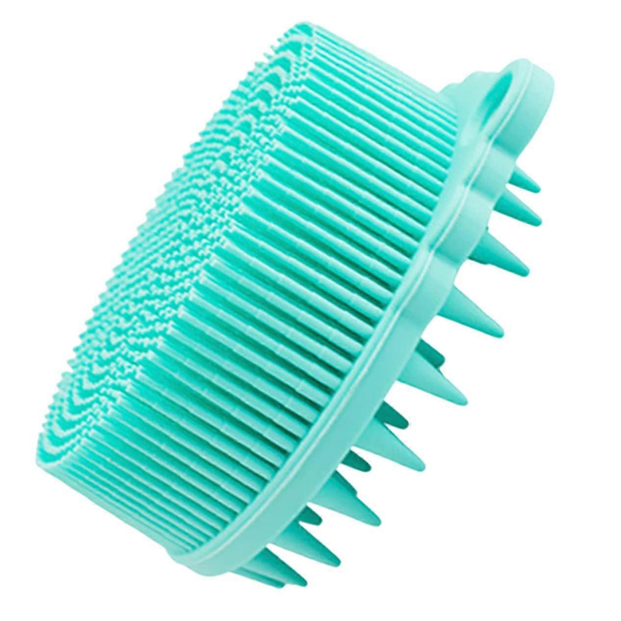 Silicone Body Scrubber Dual Sided Bath Brush with Soft Bristles and Scalp Massage Function