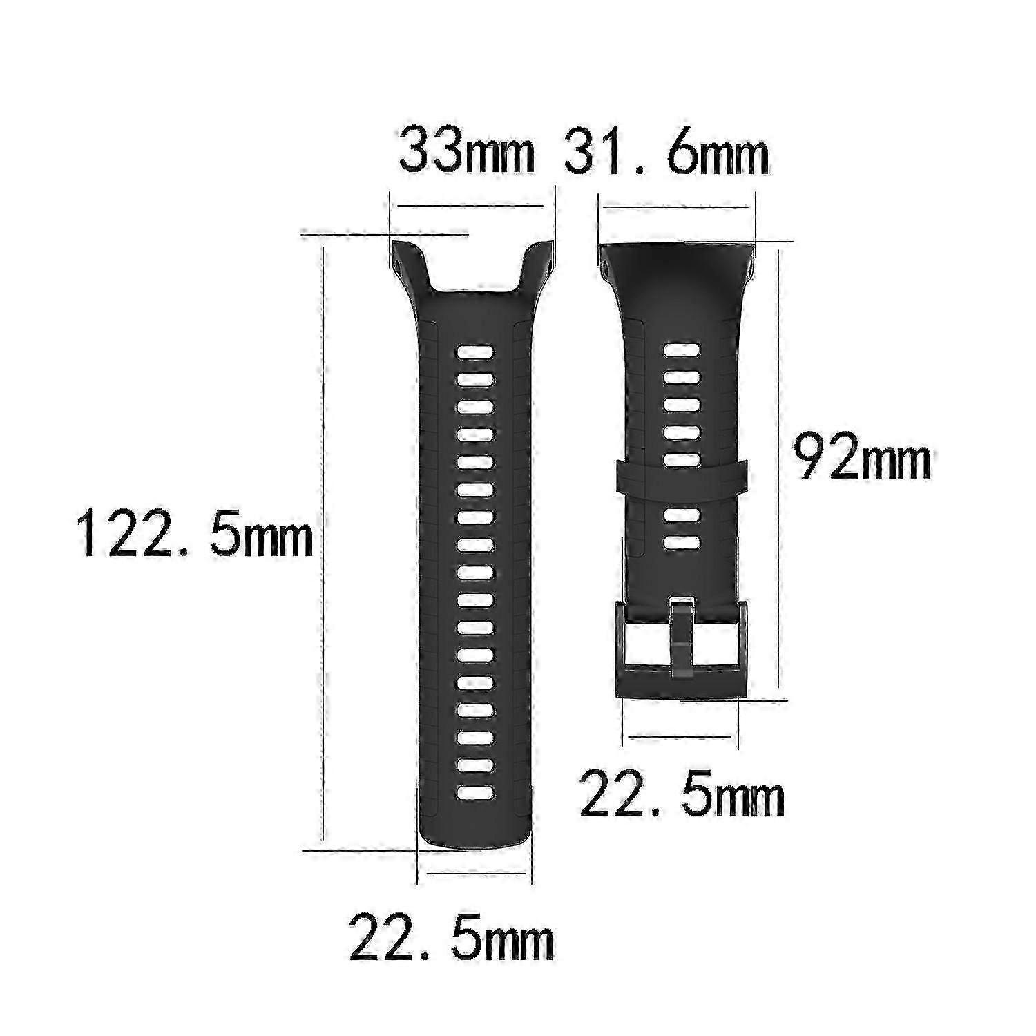 Sweatproof band for Suunto 5 - Durable Silicone Watch Strap Replacement