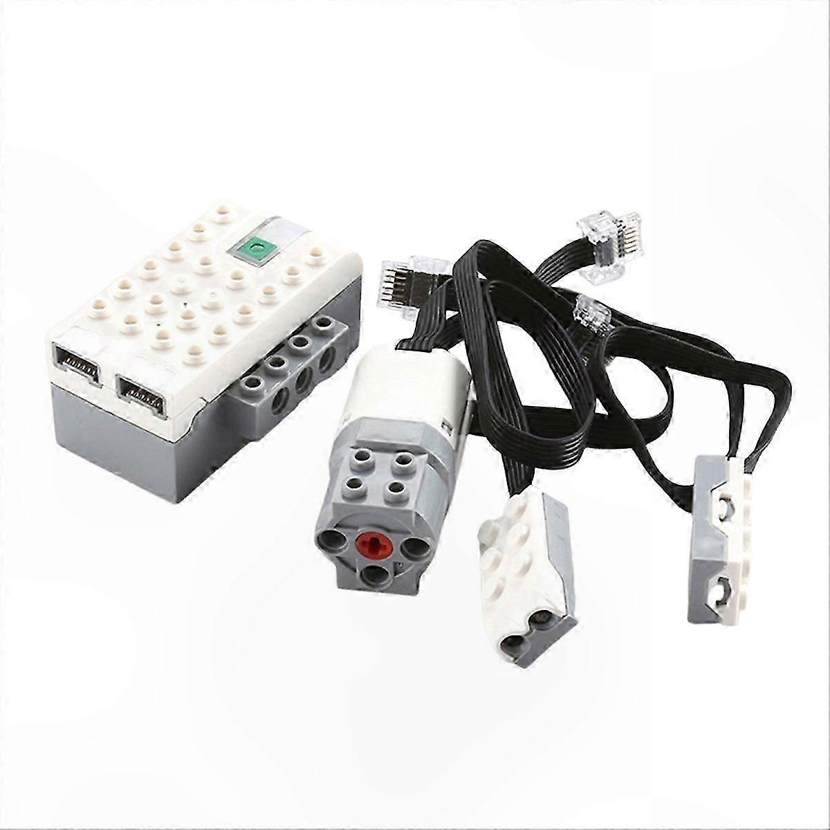 STEM Building Blocks Set with Hub, Sensor, and Motor for Creative Engineering Projects