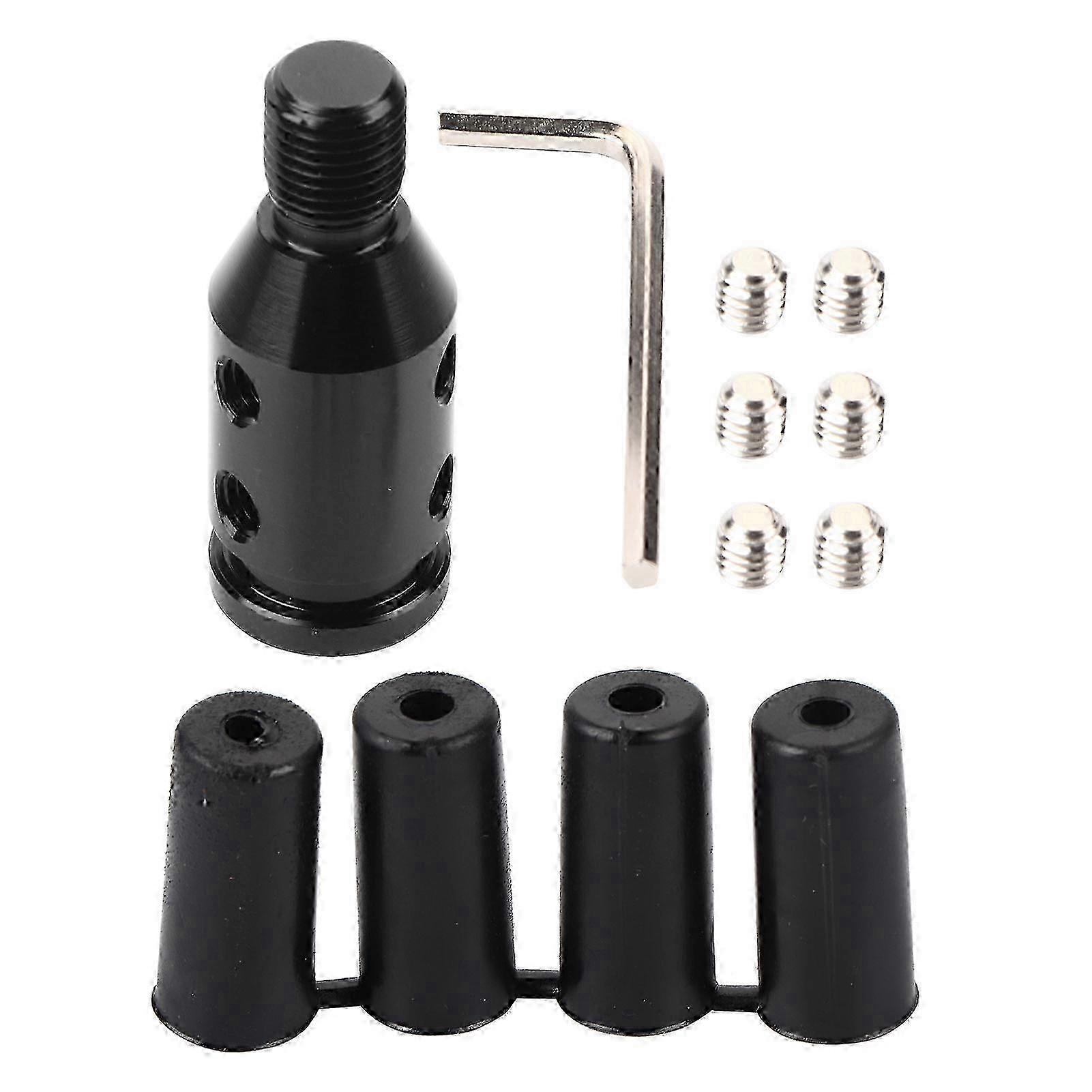 M12x1.25 Shift Knob Adapter Universal Threaded Knobs Boot Shifter Level Retainer Black 25-26