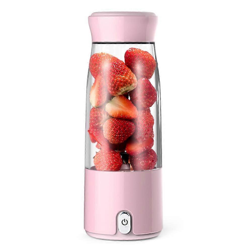 Portable Blender USB Rechargeable Smoothie Maker Cup, Speed  Juicer, Pink