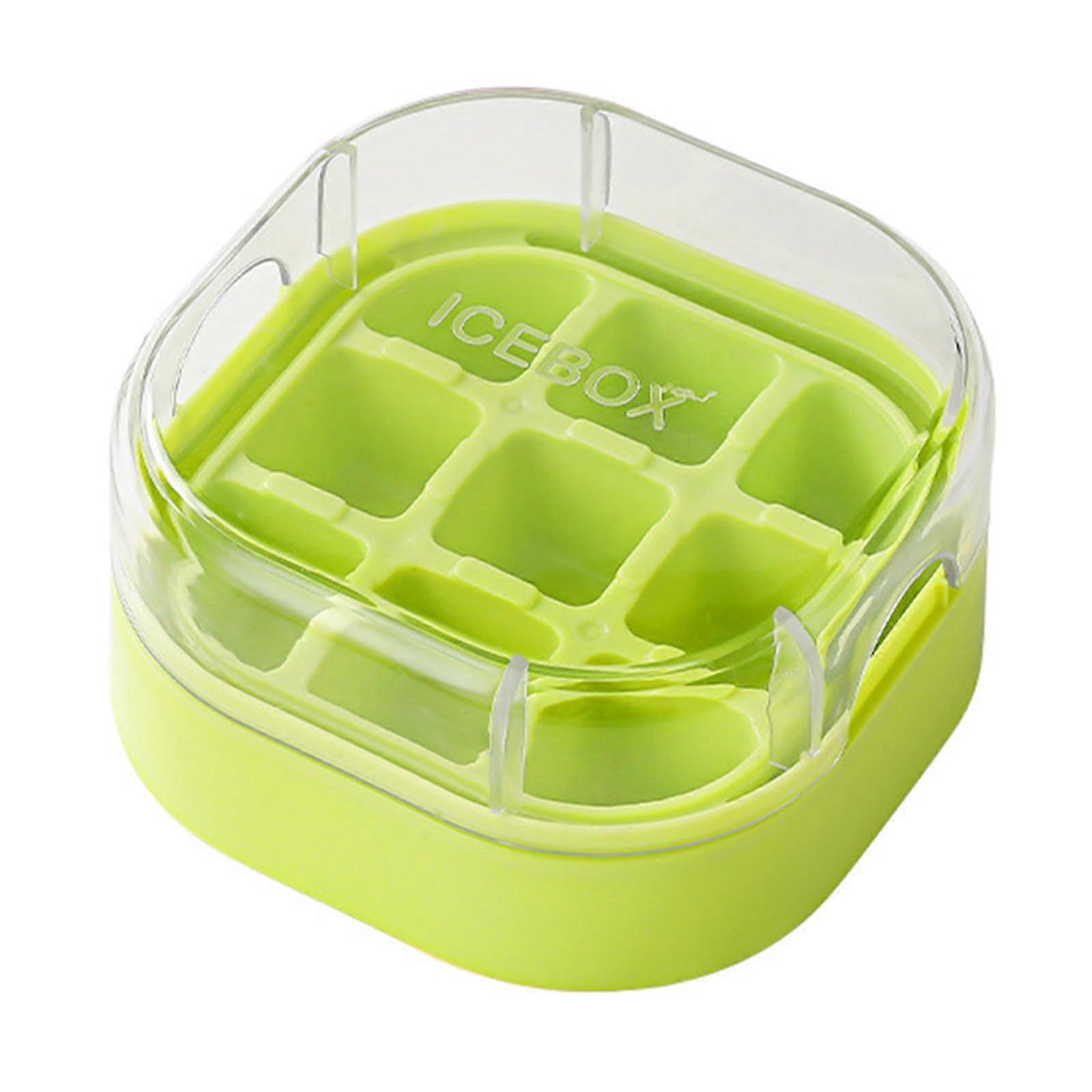 Silicone Ice Cube Tray with Leak Proof Lid, Easy Release 9 Grid Reusable Ice Cube Maker for Freezer