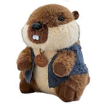 Realistic Stuffed Animal Toy with Clothes Soft Cartoon Plush Doll for Kids Nursery Playroom Decor School Classroom Display Gift