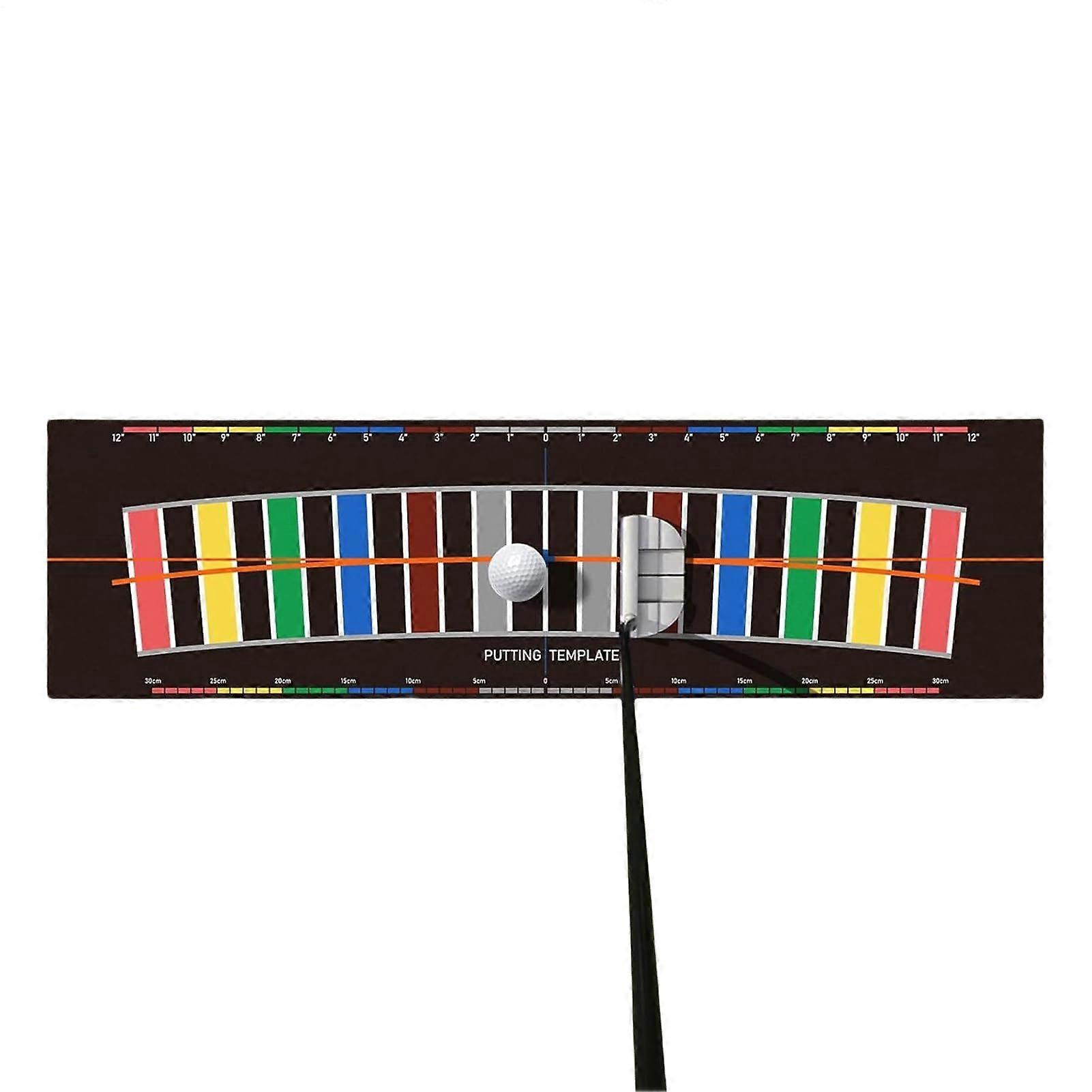 Golf Putting Mat Indoor Foldable Density Velvet Surface with Alignment Guides for Home