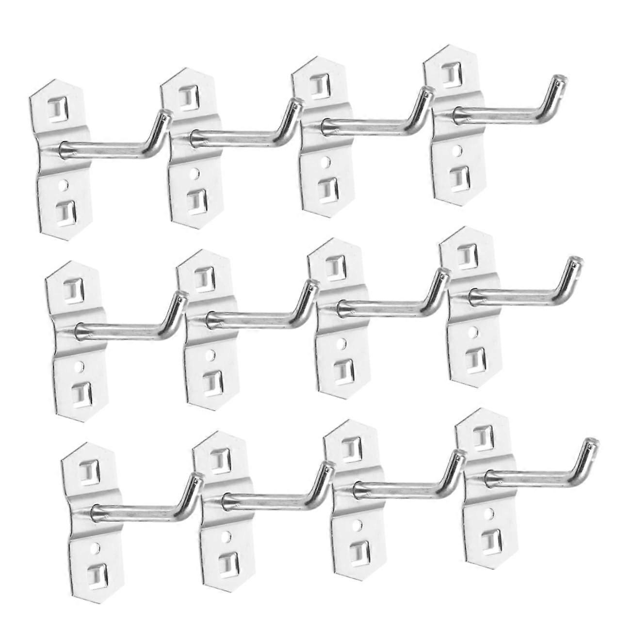 12 Heavy Duty Pegboard Hooks with Padded Metal Hangers for Garage Tool Organizer Storage