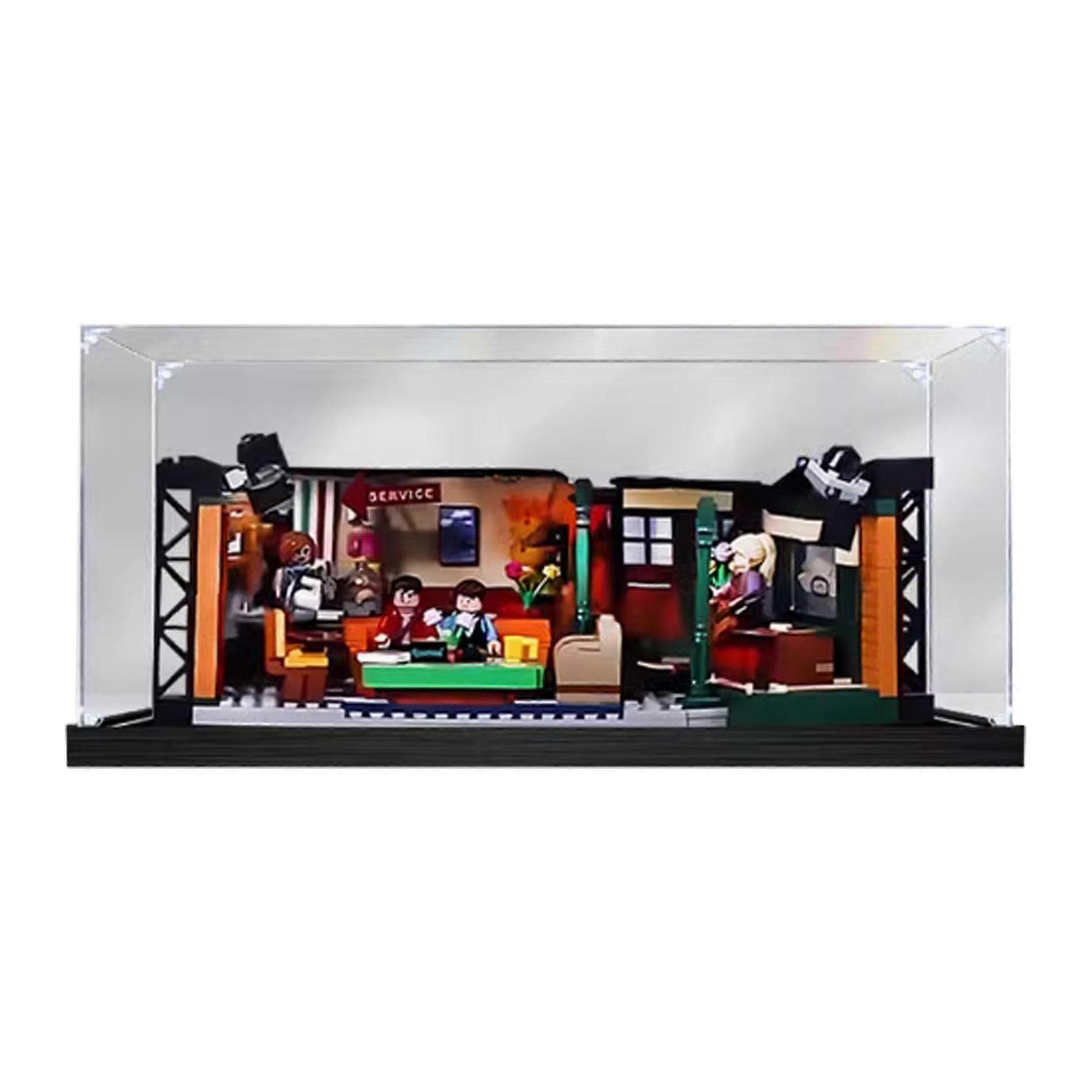 Acrylic Display Case for  21319 Cafe Corner, Clear Dustproof Box 2mm Thick, Stackable 360° View