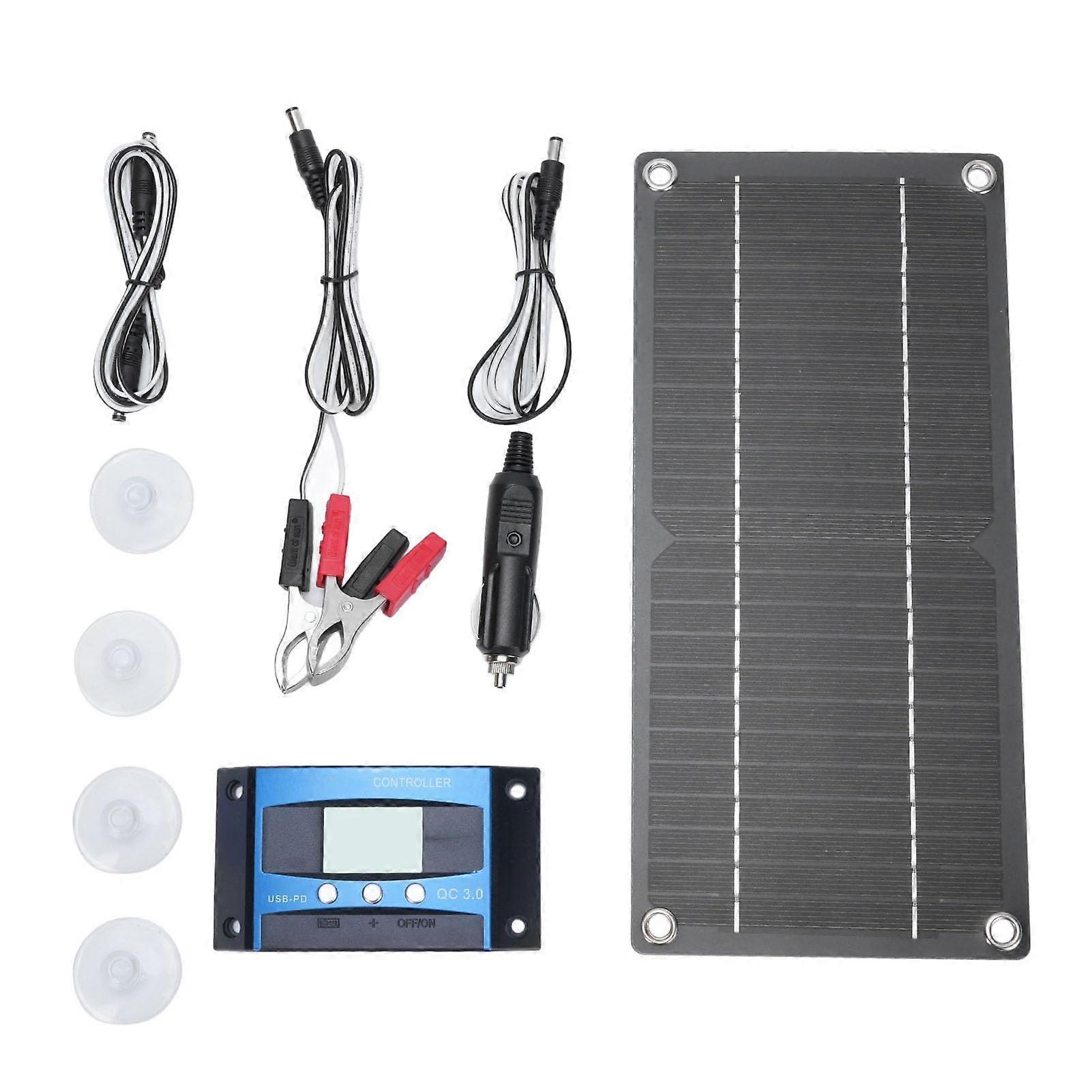 Portable Solar Panel Kit 600W with Smart 100A Controller for RV Caravan Camping Boat 12V Off Grid System