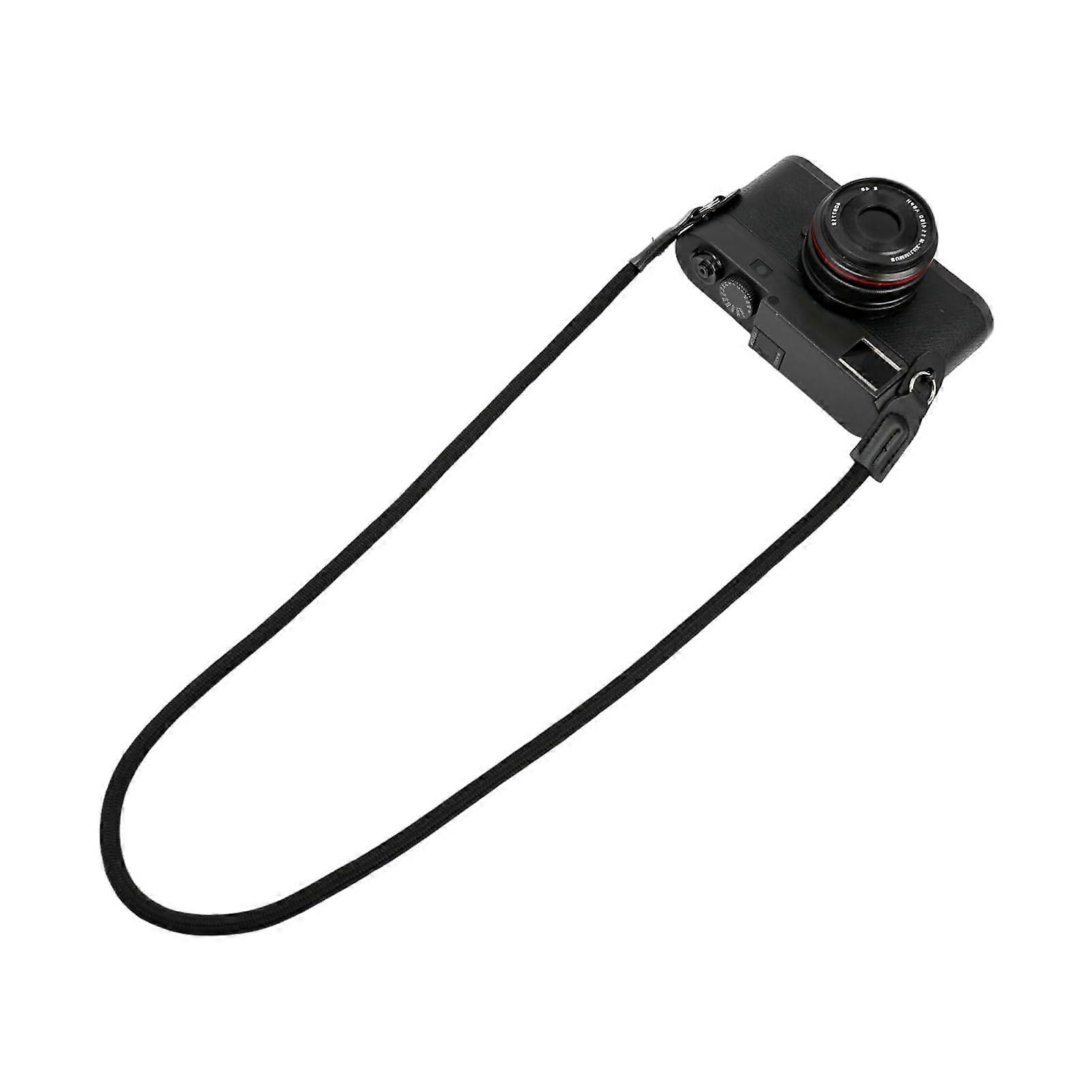 Soft Cotton DSLR Camera Neck Strap Adjustable Length Breathable Black Classic Style