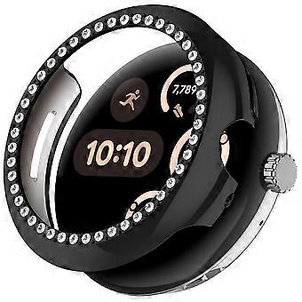 Case 41mm Black Crystal Rhinestone Protective Bumper Cover for Google Pixel Watch 3