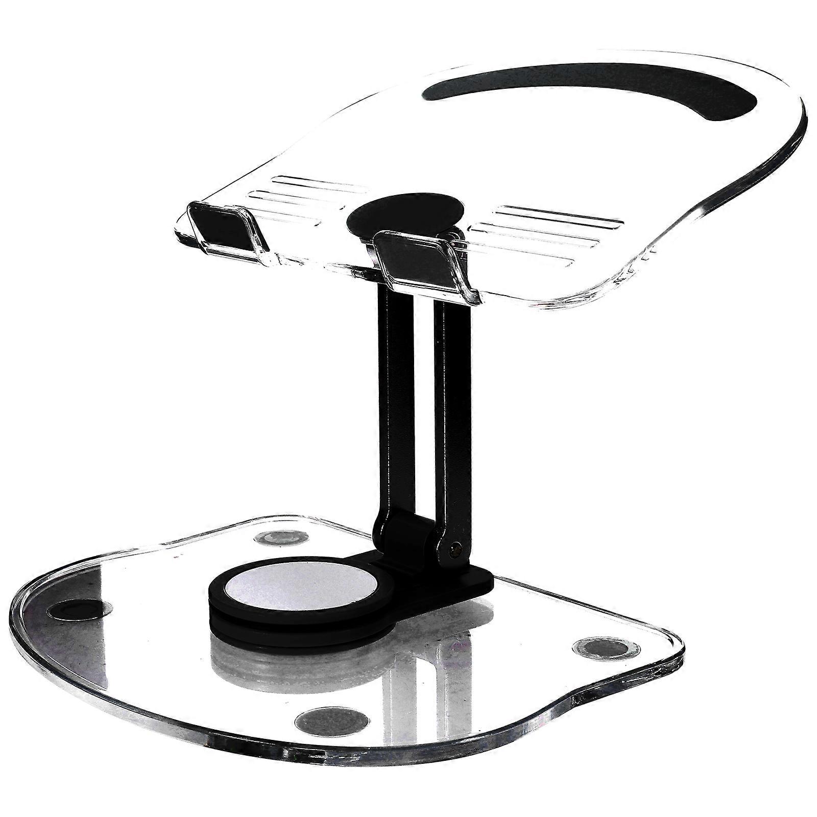 Black Acrylic Adjustable Tablet Holder for Desk Foldable Tablet Stand