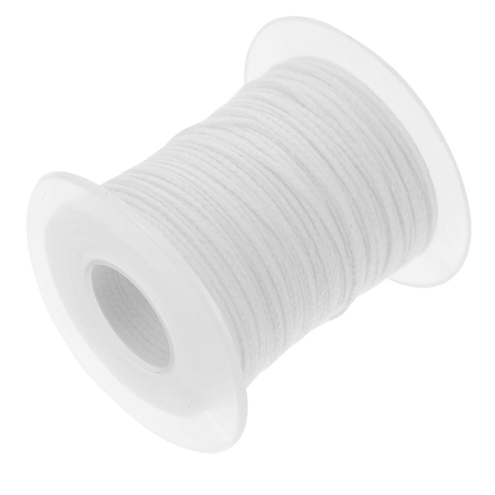 Braided Wicks for Candle Making 1 Roll Candle Wick Spool Cotton White
