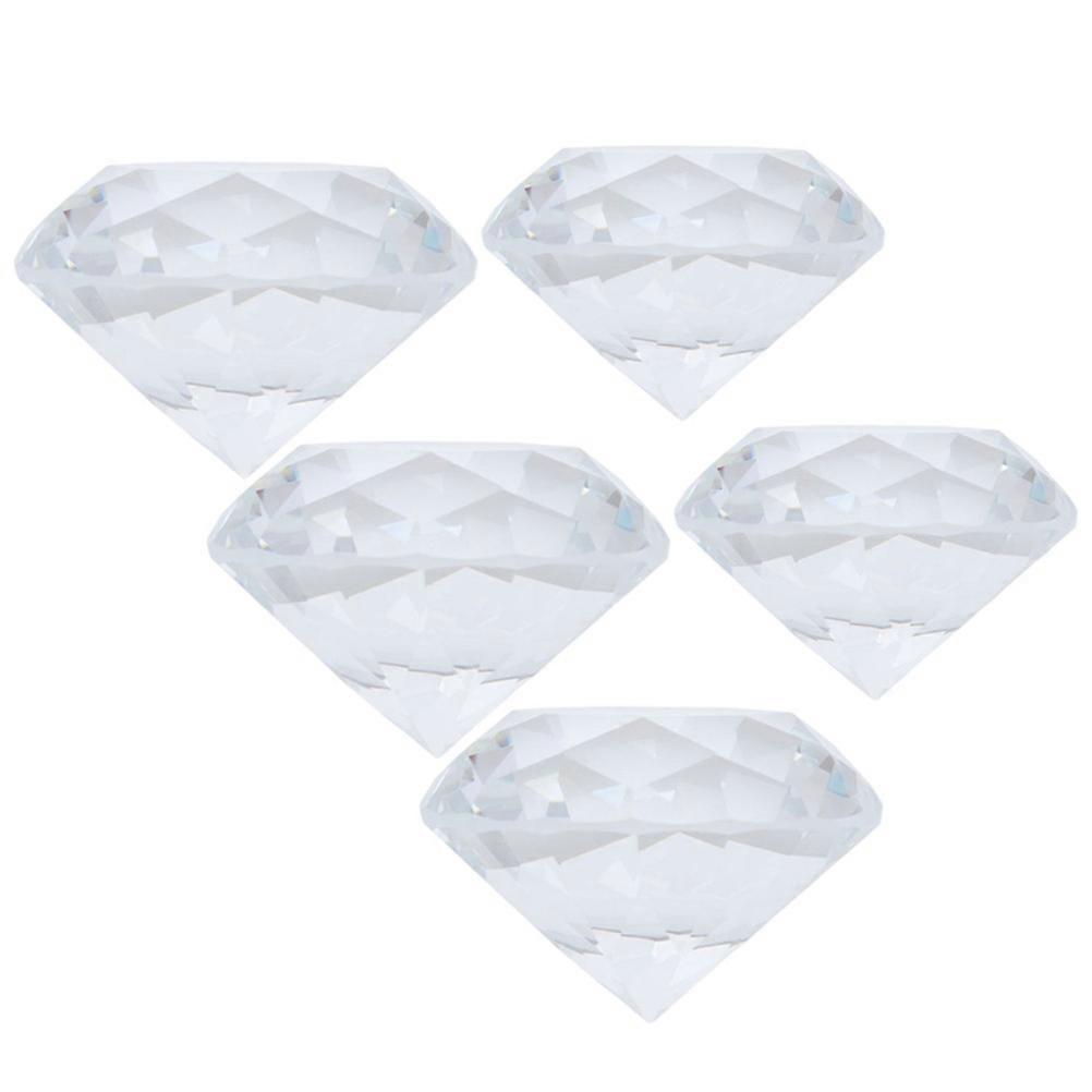 Fake Diamond Crystal Diamond-Shaped Model Adorn for Display 5Pcs Set