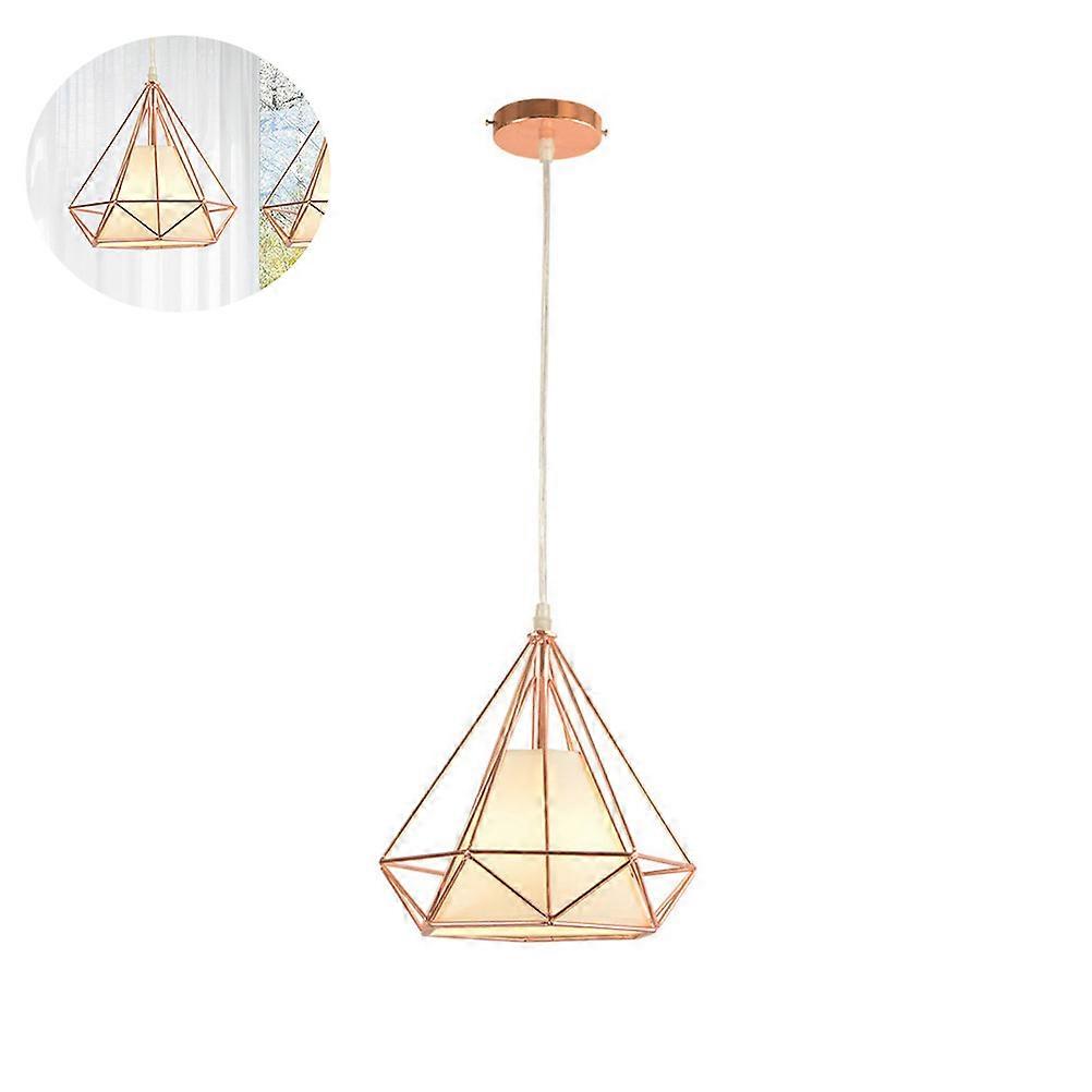 Golden Single Head Diamond Shape Chandelier for Ceiling Lighting Use