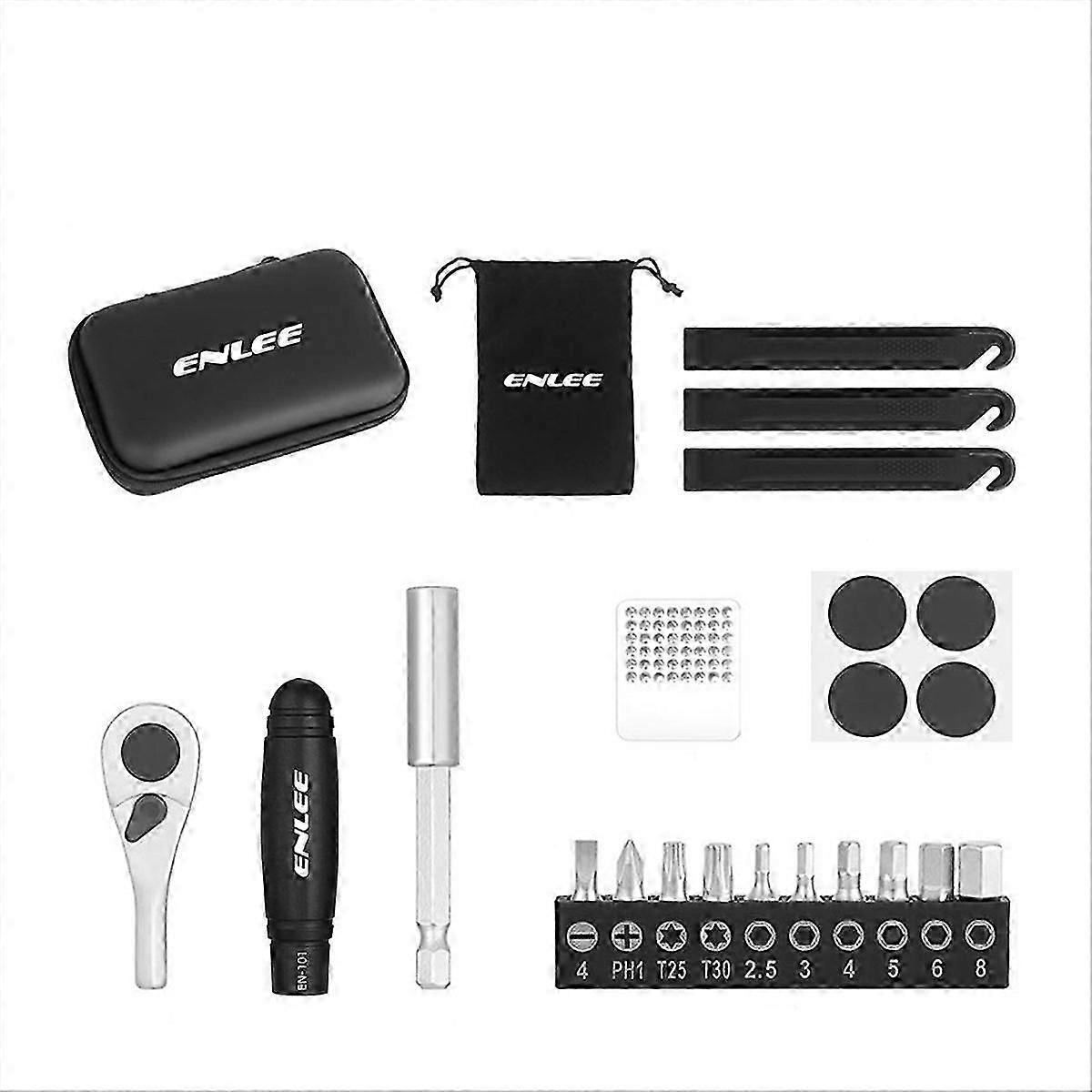 Bicycle Mini Ratchet Wrench Set Multi Functional Repair Kit