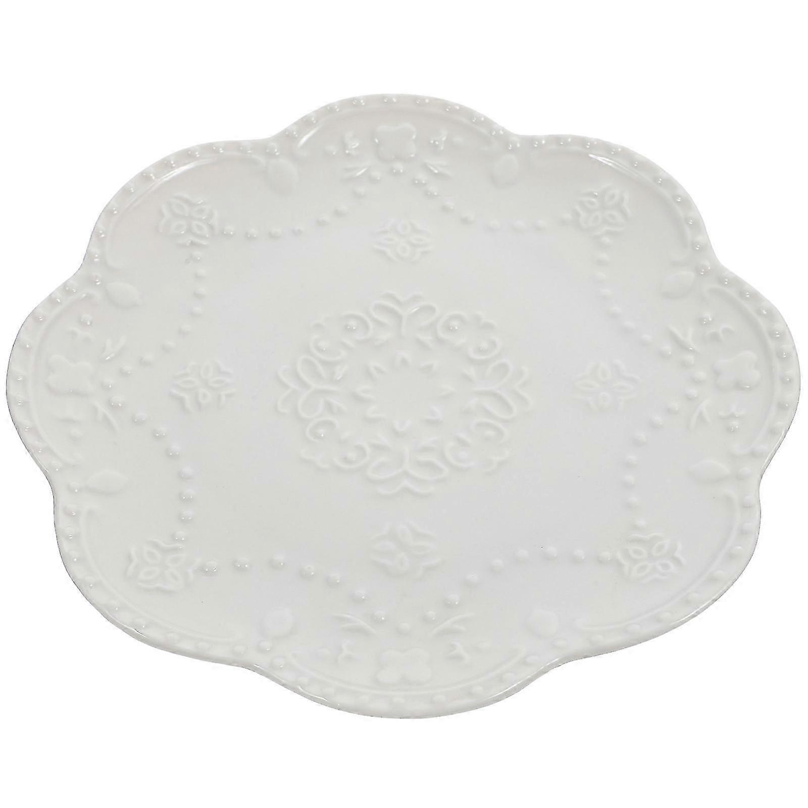 Ceramic Dessert Plate Appetizer Plates Multi-Function Large Size Polished Smooth 1 Piece
