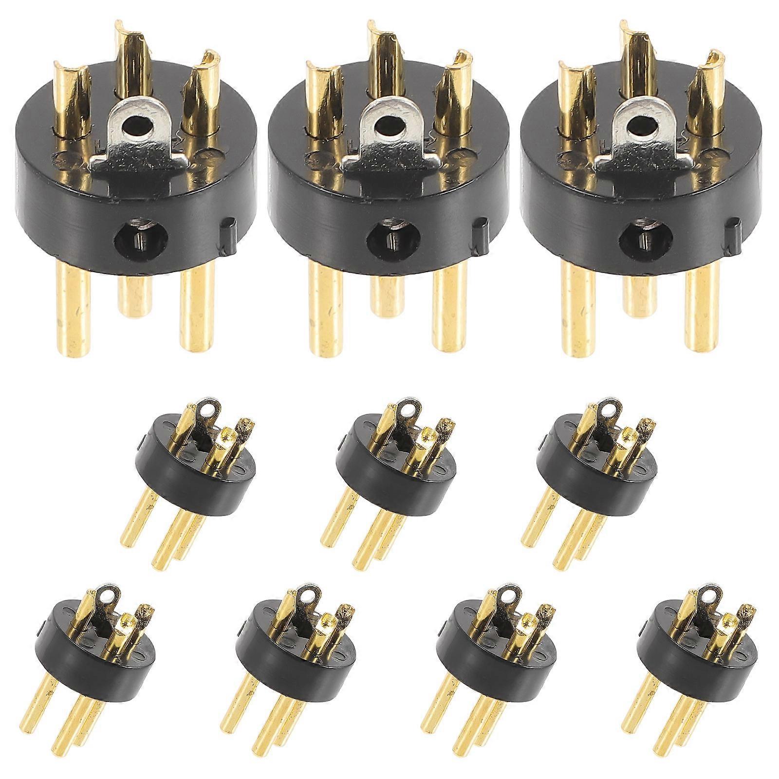 Audio Conversion Head Xlr Connector for Microphone 10Pcs 3-Pin Plug