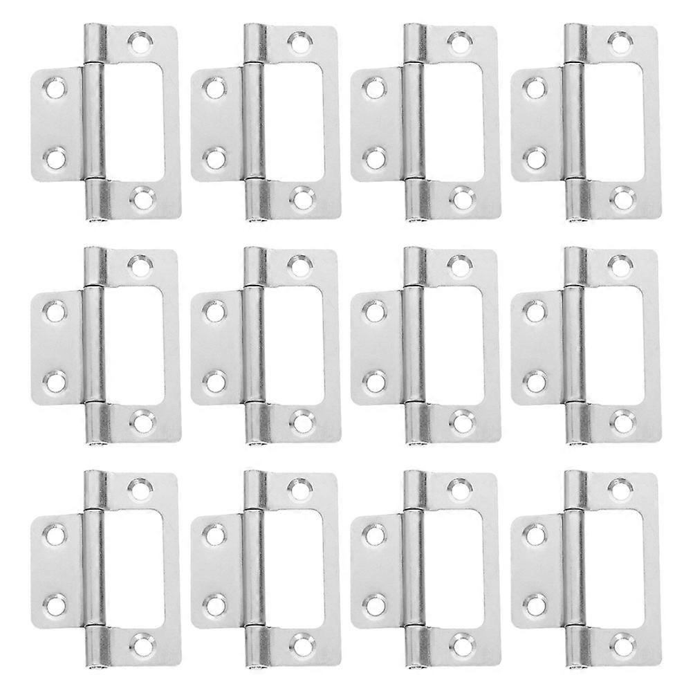 Flat Cabinet Hinges for Wardrobe Doors with Silent Function 24Pcs