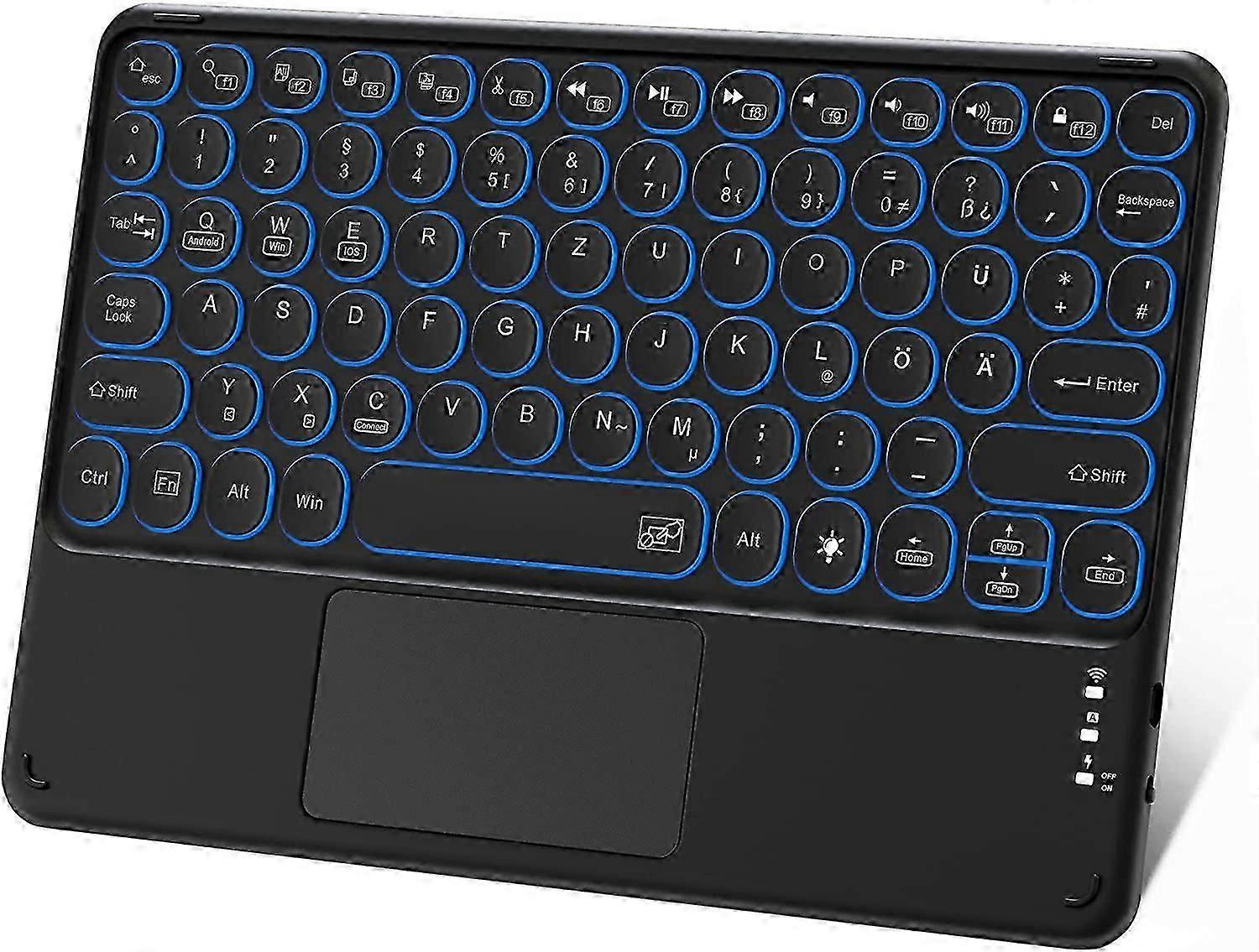 Bluetooth Keyboard with Touchpad Rechargeable Portable Wireless Bluetooth Tablet Keyboard CS fast