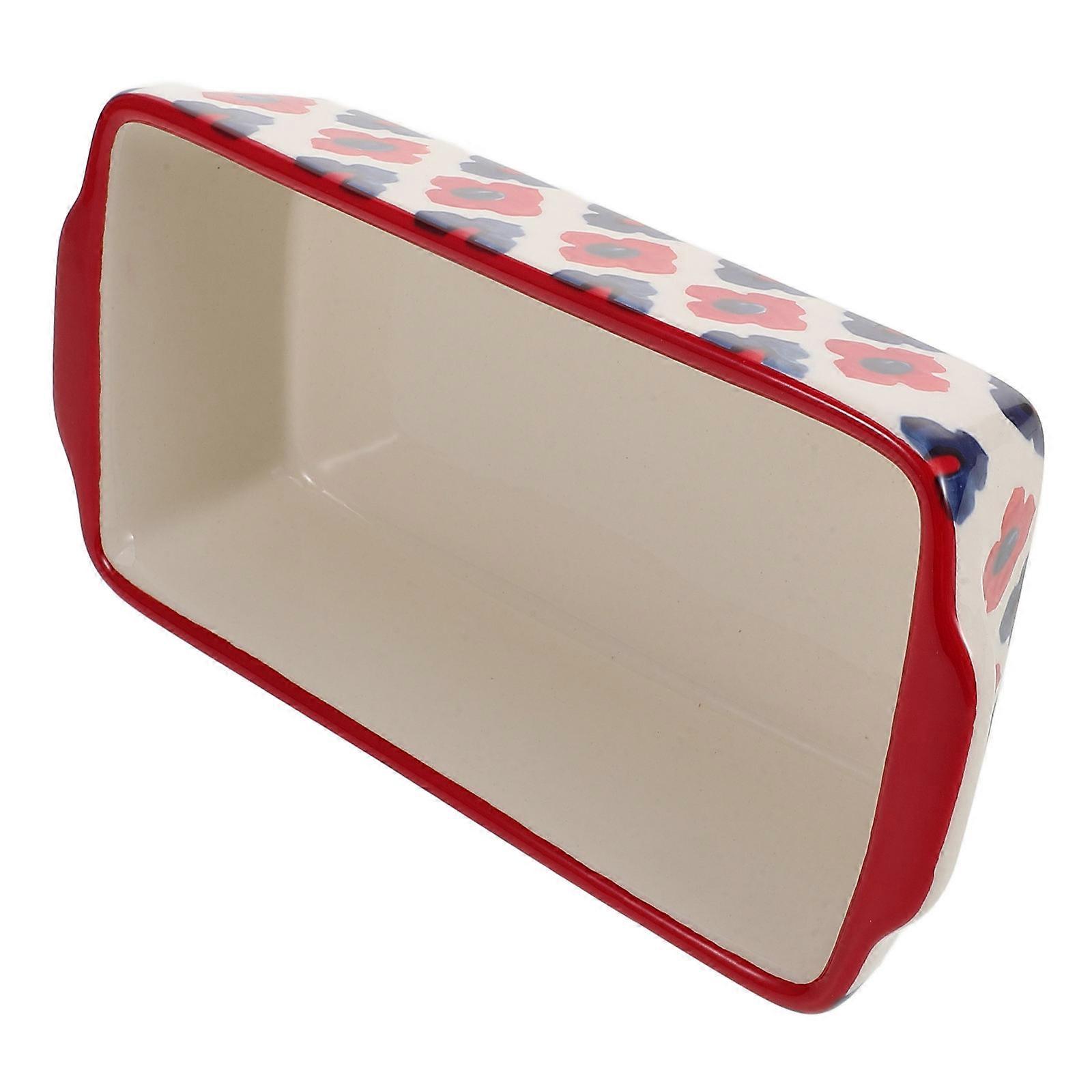 Multi Color Ceramic Baking Dish for Baking 1 Unit Double Handled Plate