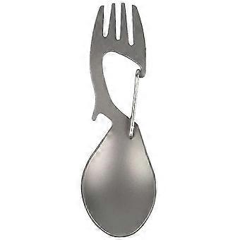 Camping Spork Titanium Tool for Outdoor Cooking and Bottle Opening