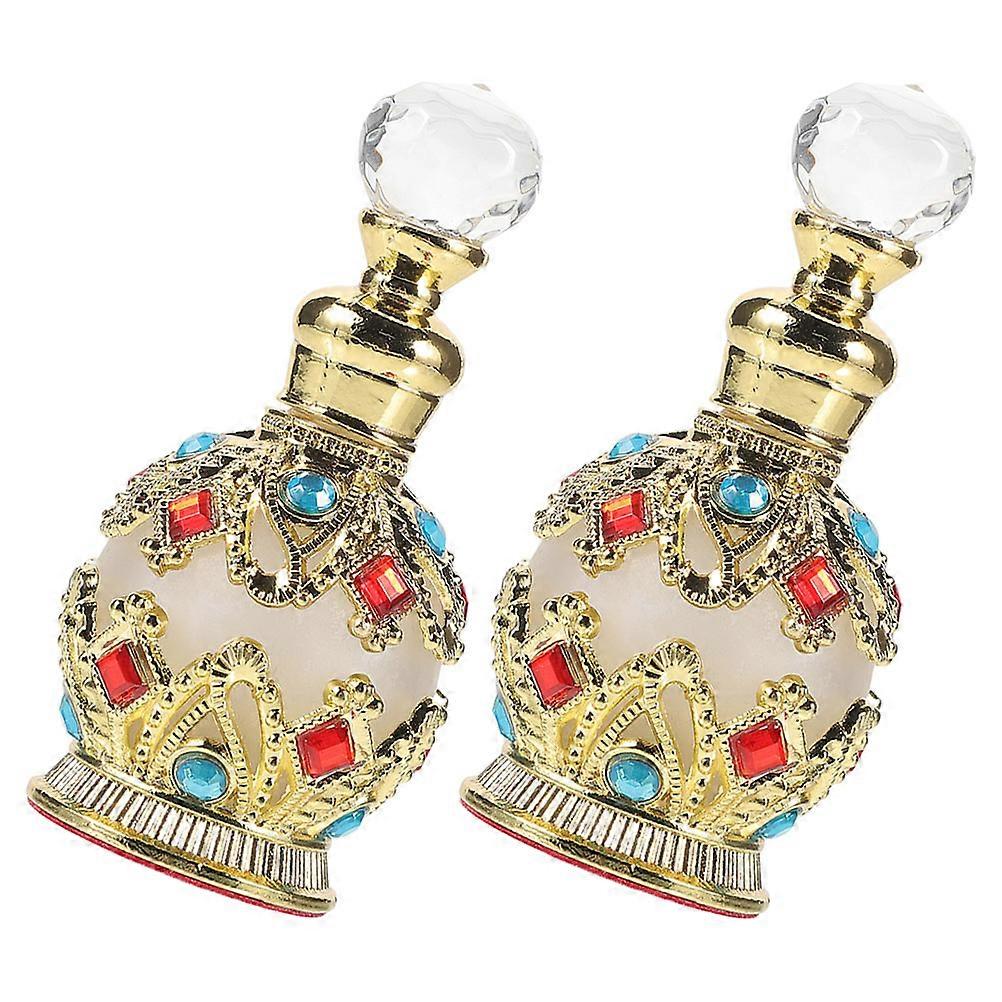 Perfume Bottles Refillable Glass Essential Oil Vials 2Pcs