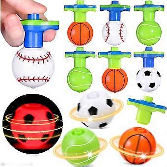 Conjunto de 12 piões com luzes LED para crianças, ideais para festas, lembrancinhas de Páscoa, brinquedos para aniversários e caixas de tesouros.