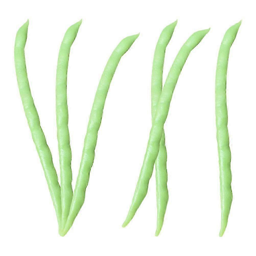 Vegetable Bean Simulation Model for DIY 6Pcs Green PVC