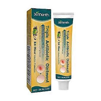 1-5x Triple Antibiotic Ointment, Moisturizing, Anti-Scar, Collagen Boosting, Fast Acting, for Wound Care, 28 ml-MED