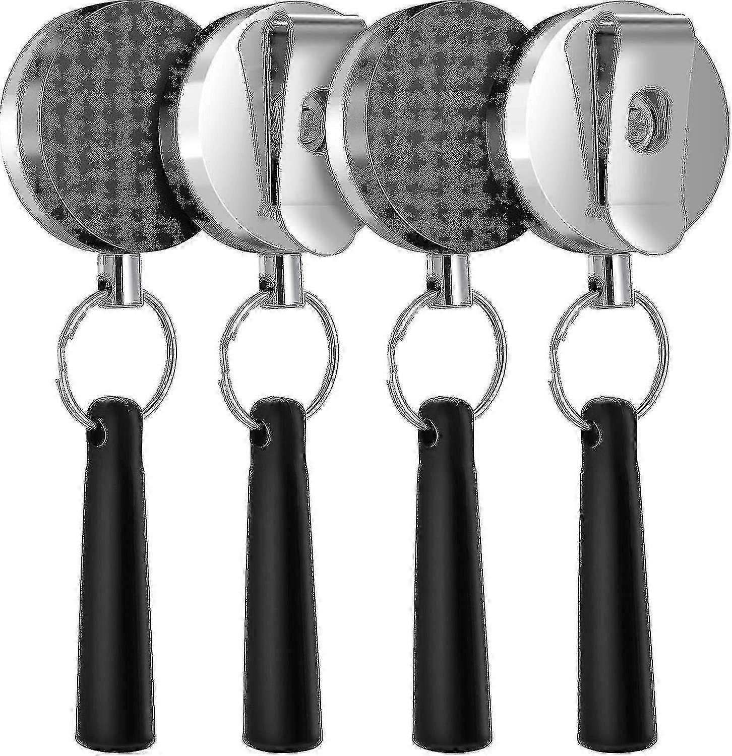 4 Pack Heavy Duty Retractable Pull Pen Pencil Holder